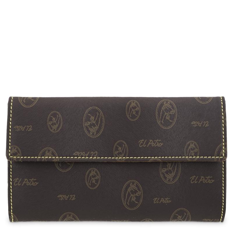 El potro Cartera grande mujer en lona y piel vacuno color marrón - Vintage COMPRAR AHORA