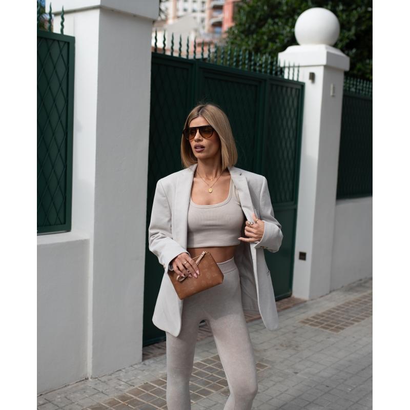 El potro Carpeta mujer en lona y piel vacuno color cuero - Vintage ÚLTIMAS EDICIONES