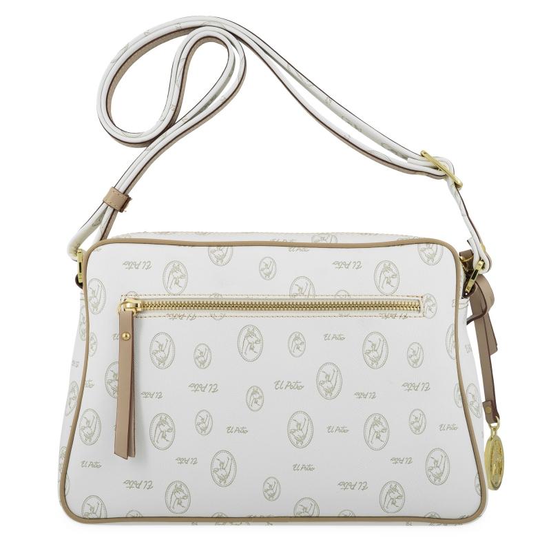 El potro Bolso Bandolera mujer en lona y piel vacuno color blanco - Vintage Últimos 2 días