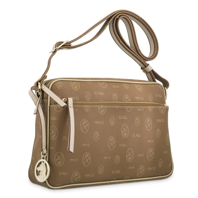 El potro Bolso Bandolera mujer en lona y piel vacuno color cuero - Vintage Último día