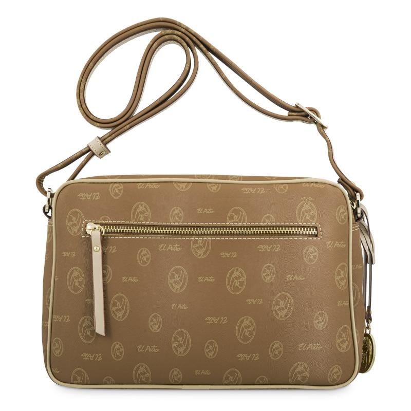 El potro Bolso Bandolera mujer en lona y piel vacuno color cuero - Vintage Último día