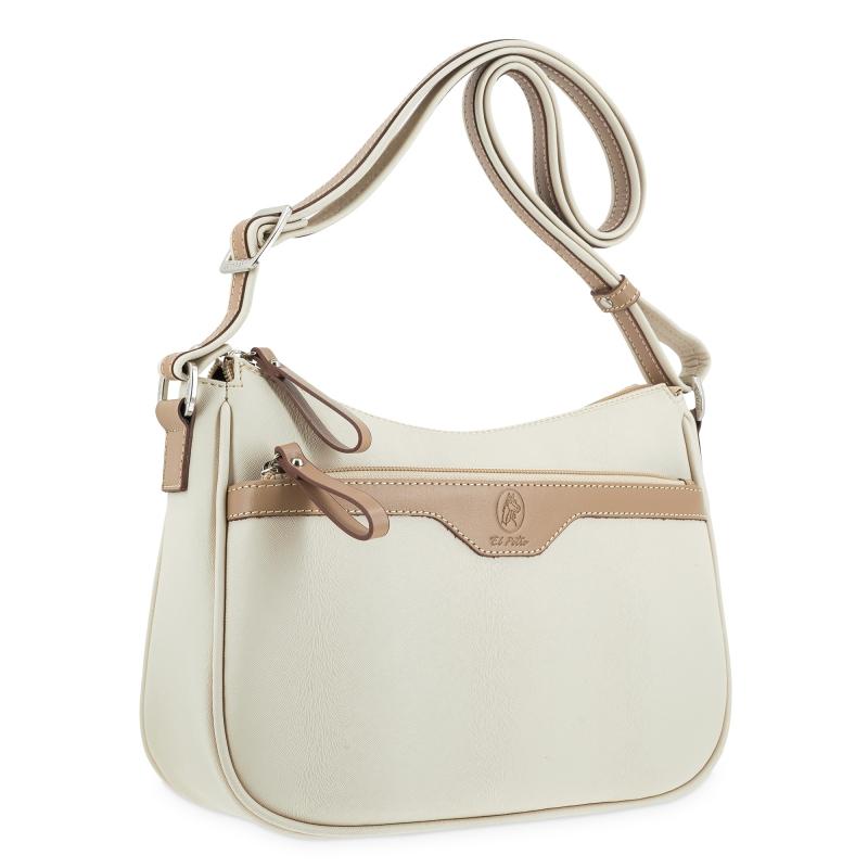El potro Bolso góndola 3 cremalleras de mujer color beige- Base Oferta especial de fábrica