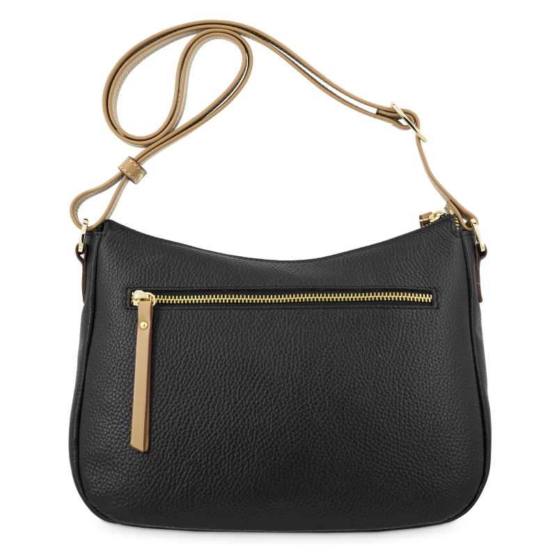 El potro Bolso bandolera de mujer en piel vacuno color negro - Oasis En oferta