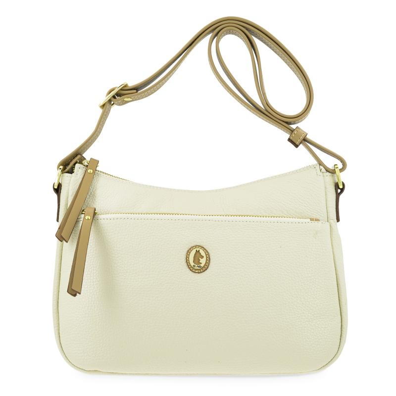 El potro Bolso bandolera de mujer en piel vacuno color beige - Oasis Libre de impuestos