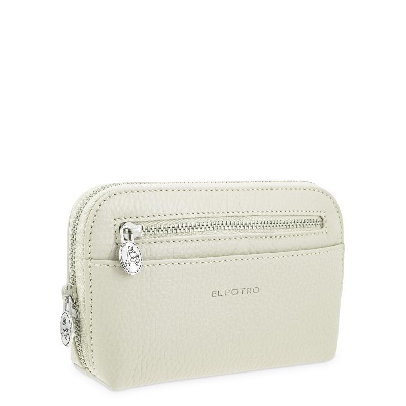 El potro Bolsa de mano mediana de mujer en piel vacuno color beige - I R I S Descuento por venta flash