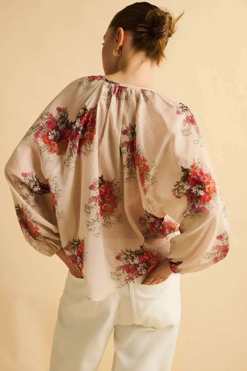 Eseoese BLUSA ALGODÓN BOUQUET Grandes ahorros