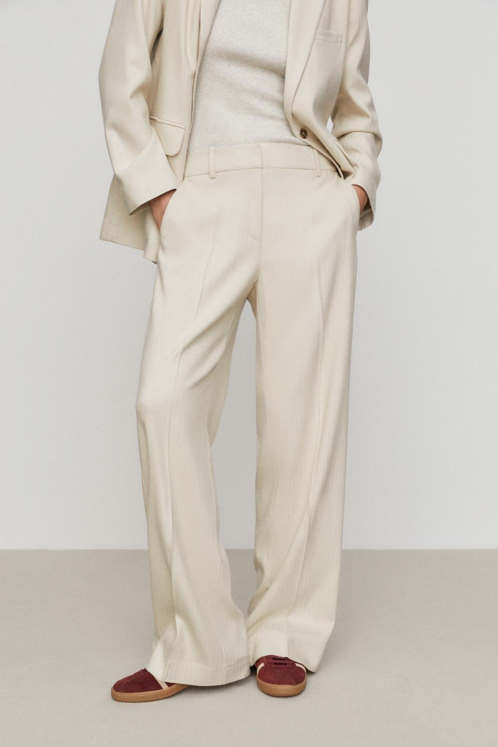 Eseoese PANTALÓN FLUIDO ESPIGA Ofertas de temporada