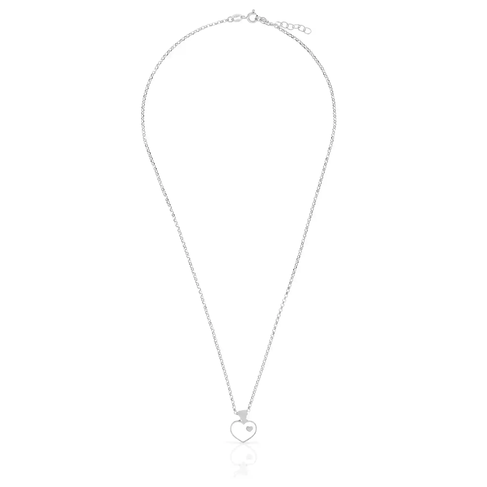 Firenze artegiani Cadena de Plata de Ley 925 con colgante en forma de corazón Ofertas de temporada