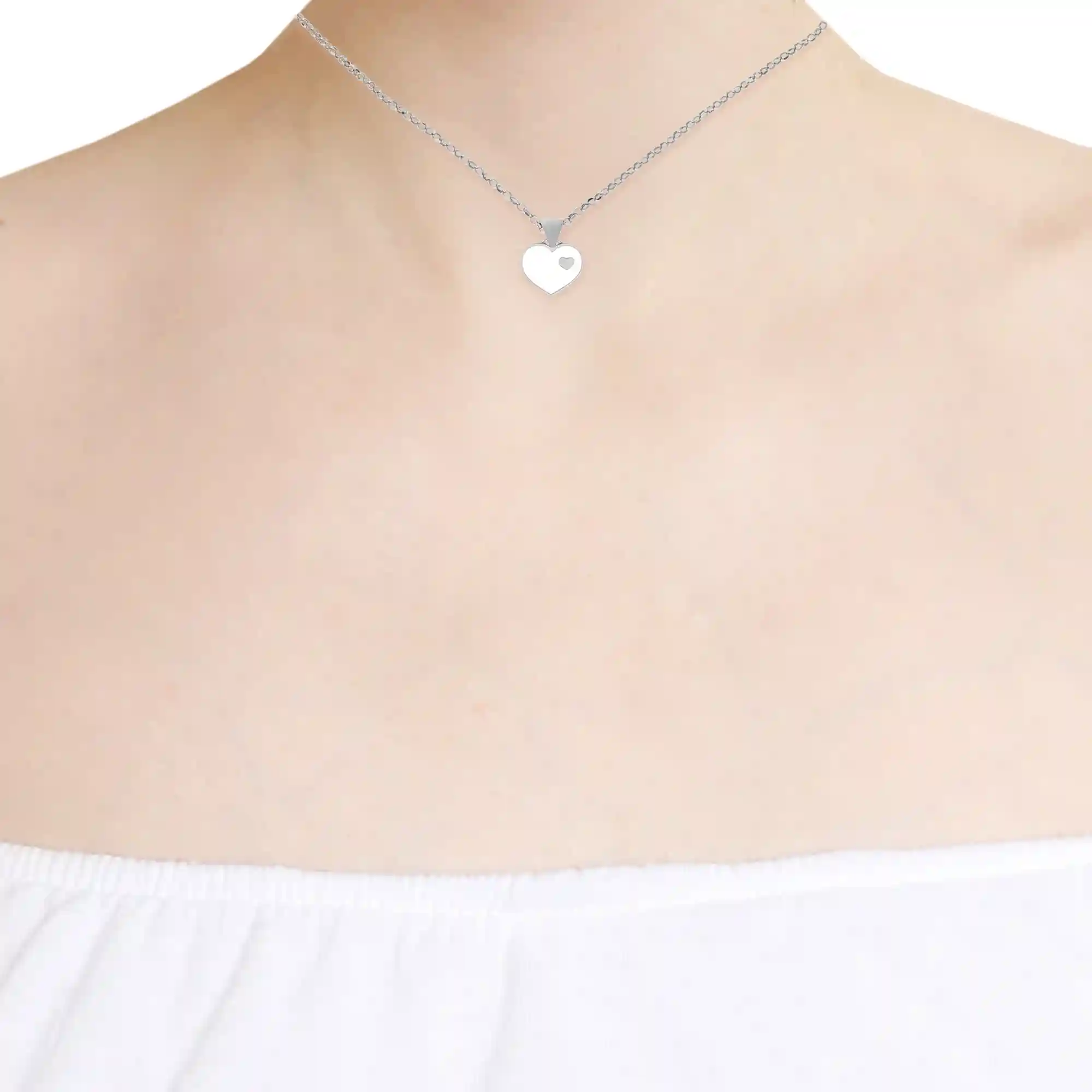 Firenze artegiani Cadena de Plata de Ley 925 con colgante en forma de corazón Ofertas de temporada