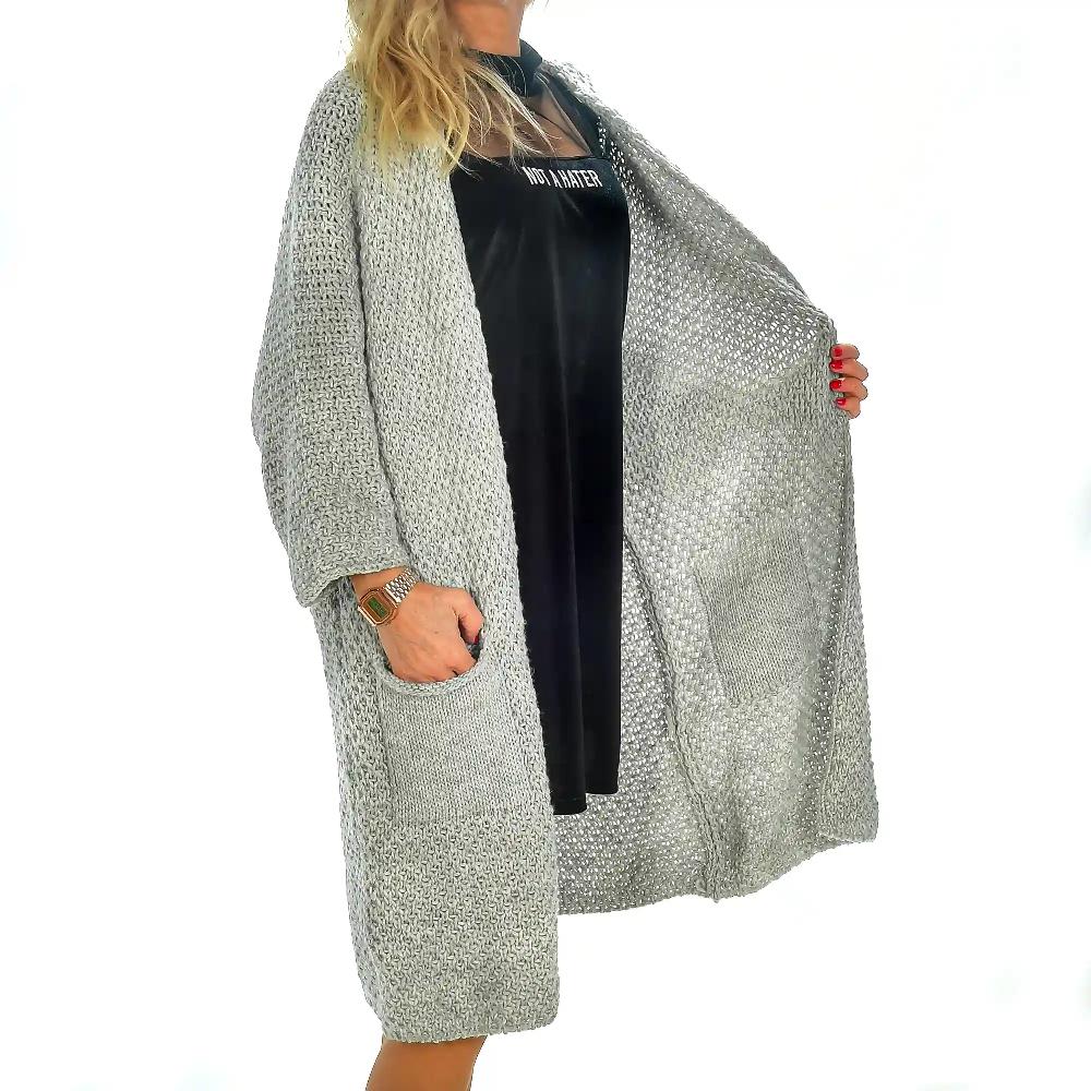 Firenze artegiani Cardigan largo abierto oversized talla única. Made in Italy Outlet