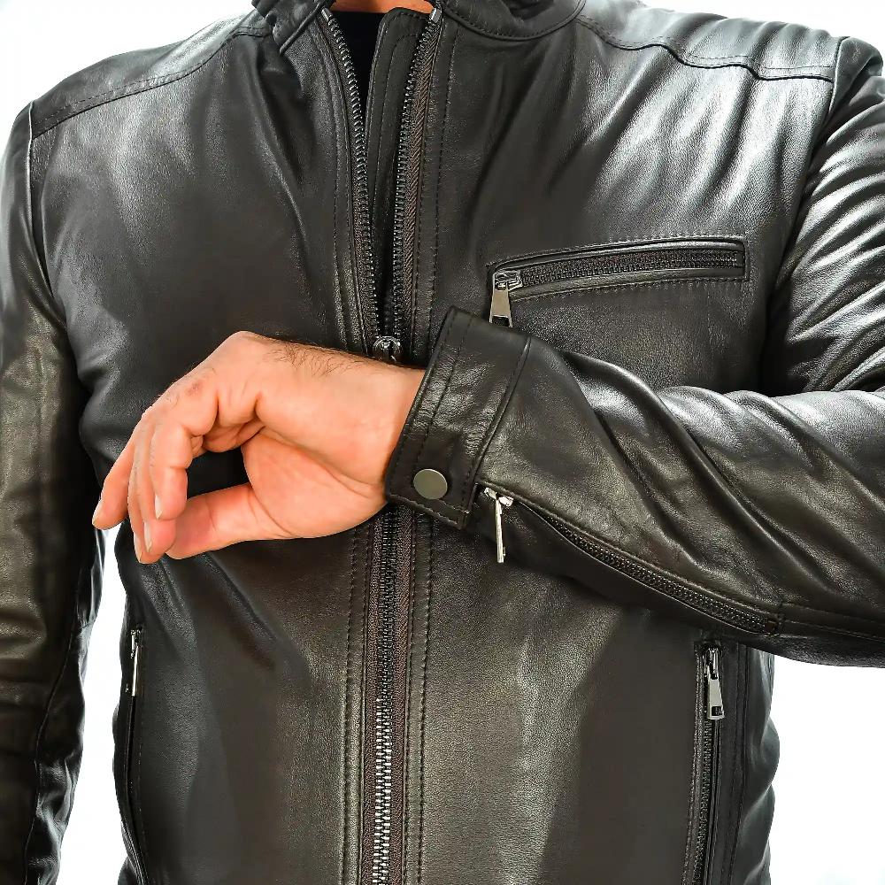 Firenze artegiani Chaqueta de hombre de piel auténtica Rebajas baratas