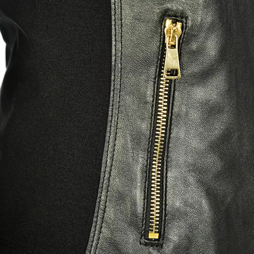 Firenze artegiani Chaqueta entallada de mujer de piel auténtica Rebajas de fábrica