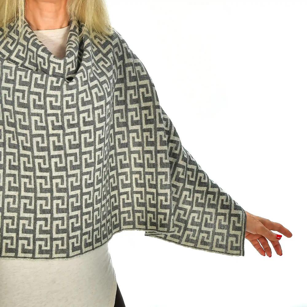 Firenze artegiani Capa diseño greca tejido talla única. Made in Italy Ventas relámpago