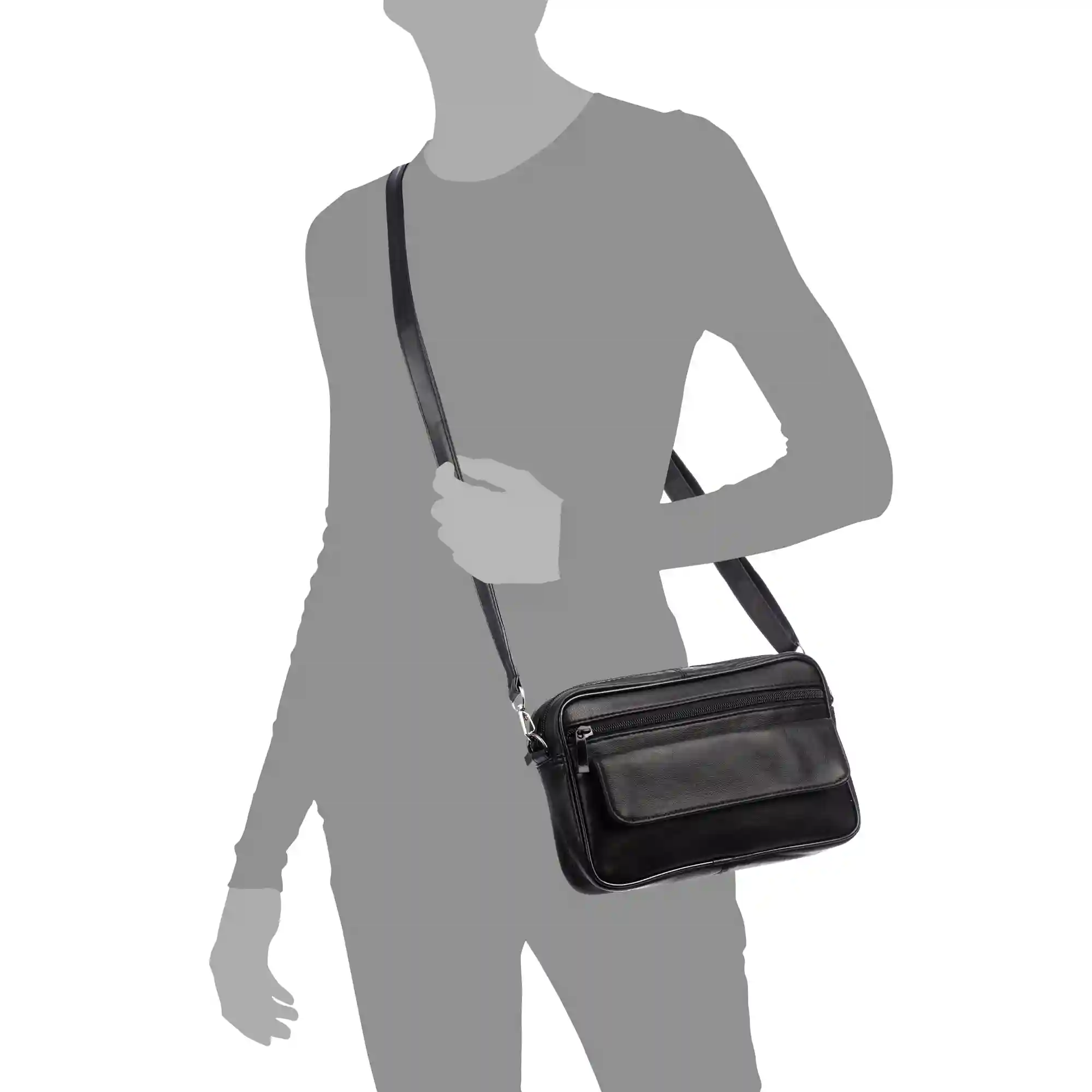 Firenze artegiani Atri bolso bandolera con 4 compartimentos de piel Dollaro Rebajas online