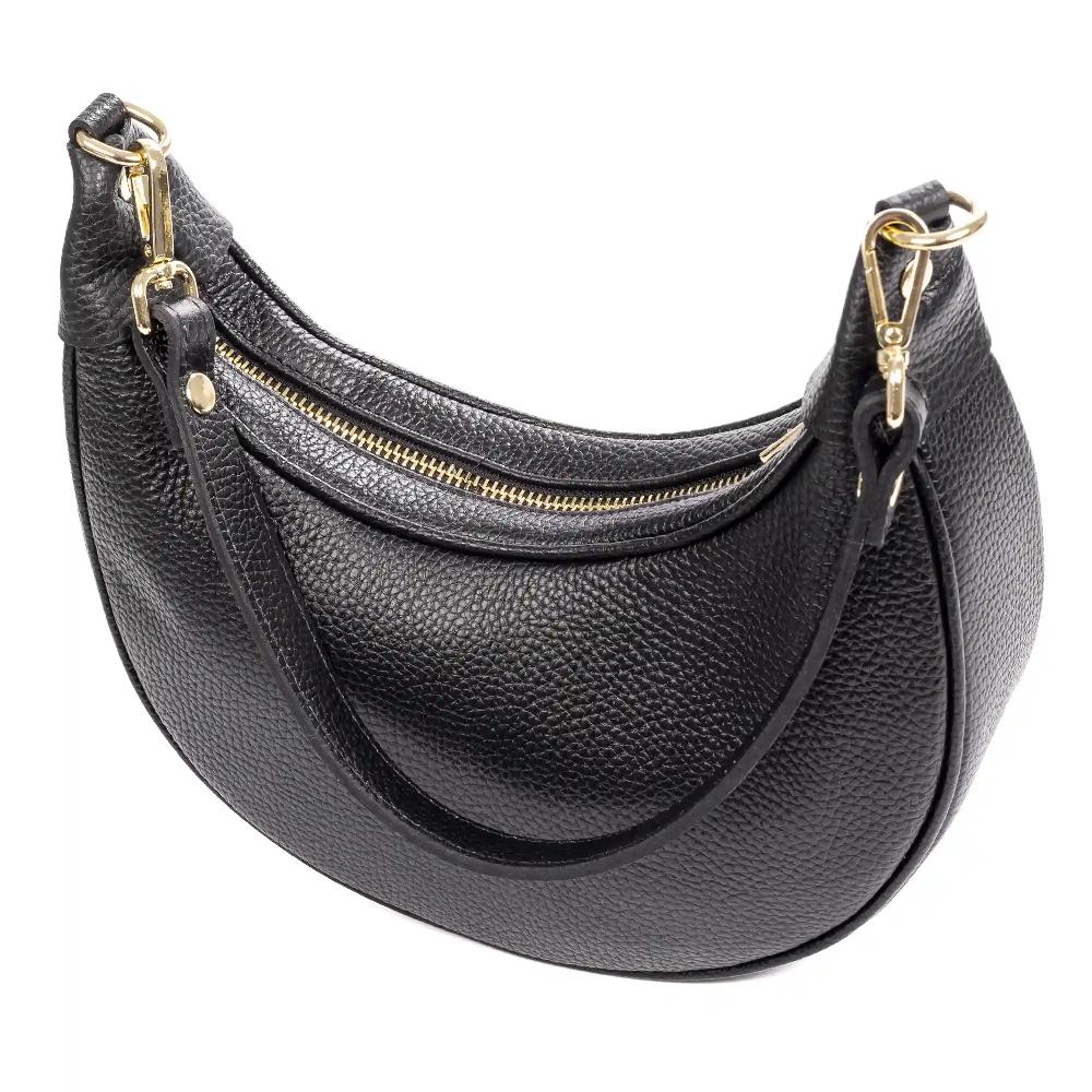 Firenze artegiani Asís bolso bandolera y mano de piel auténtica acabado dollaro con diseño en media luna Últimos 3 días