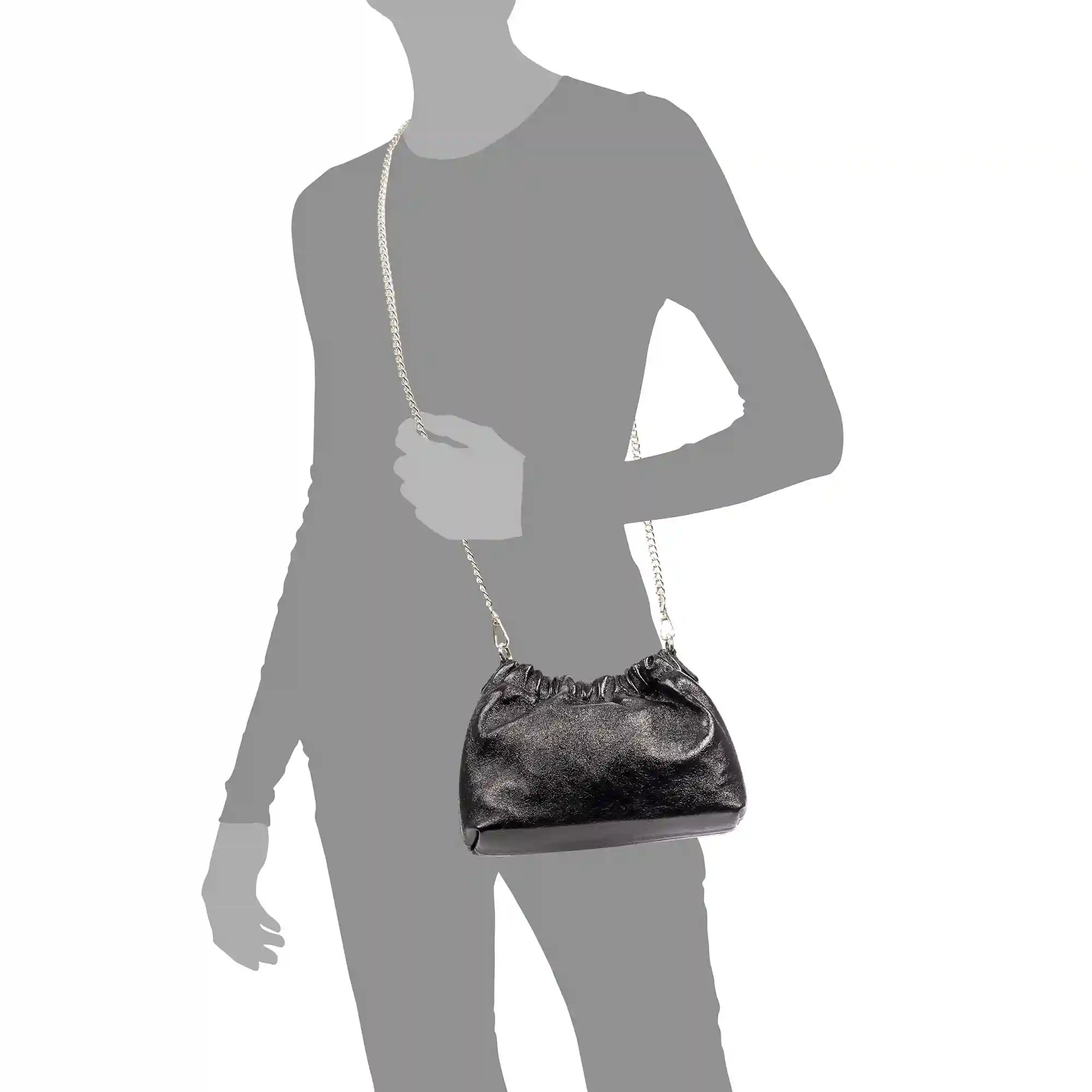 Firenze artegiani Ascea bolso bandolera piel auténtica laminado con correa metal COMPRAR AHORA