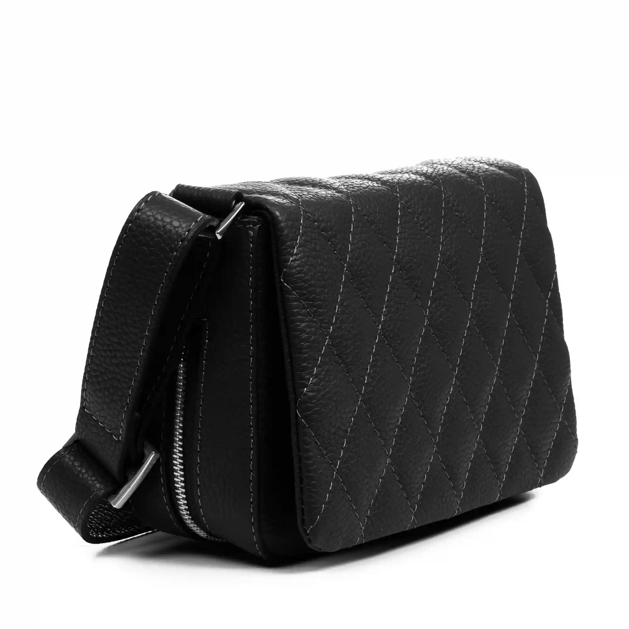 Firenze artegiani Argentera bolso de hombro mujer. Piel auténtica Dollaro con costuras diseño geométrico Grandes descuentos