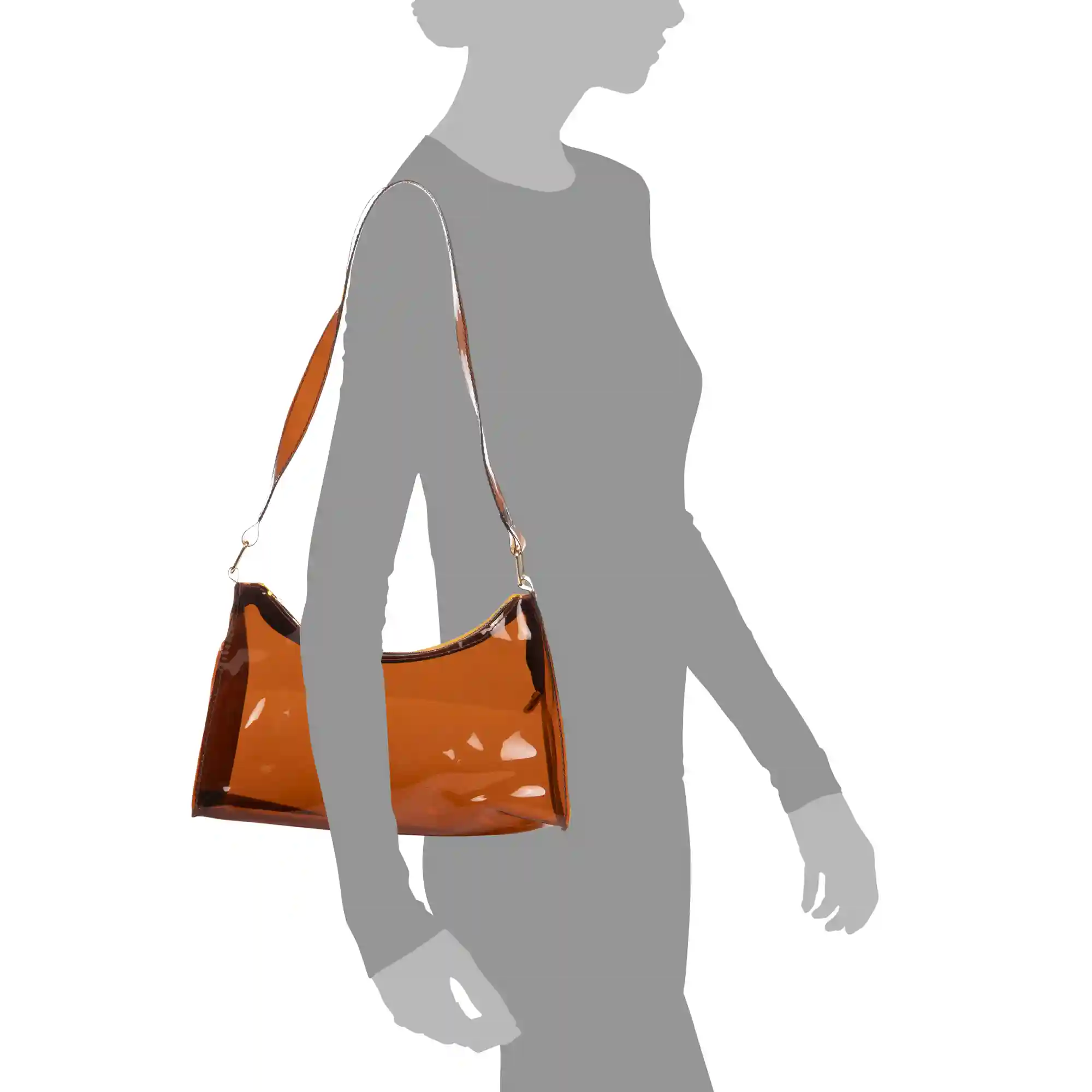Firenze artegiani Zeri bolso de hombro de PVC transparente Liquidación