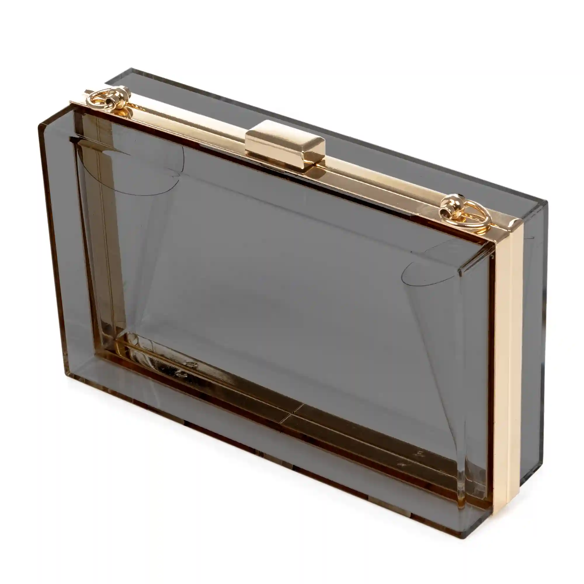 Firenze artegiani Villalfonsina bolso Clutch de mano de metacrilato transparente con cadena Grandes ahorros
