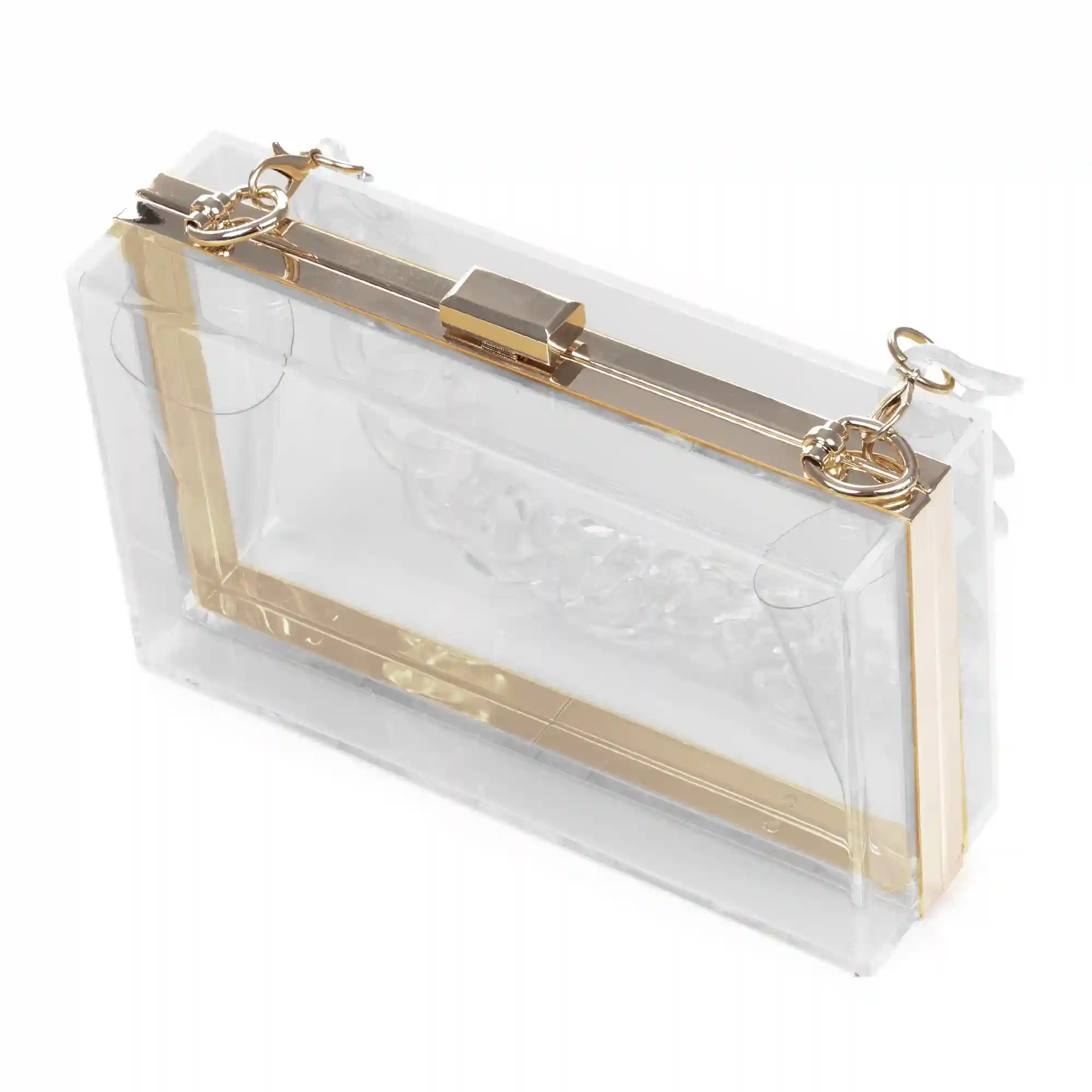 Firenze artegiani Zavattarello bolso clutch de mano de metacrilato transparente Rebajas