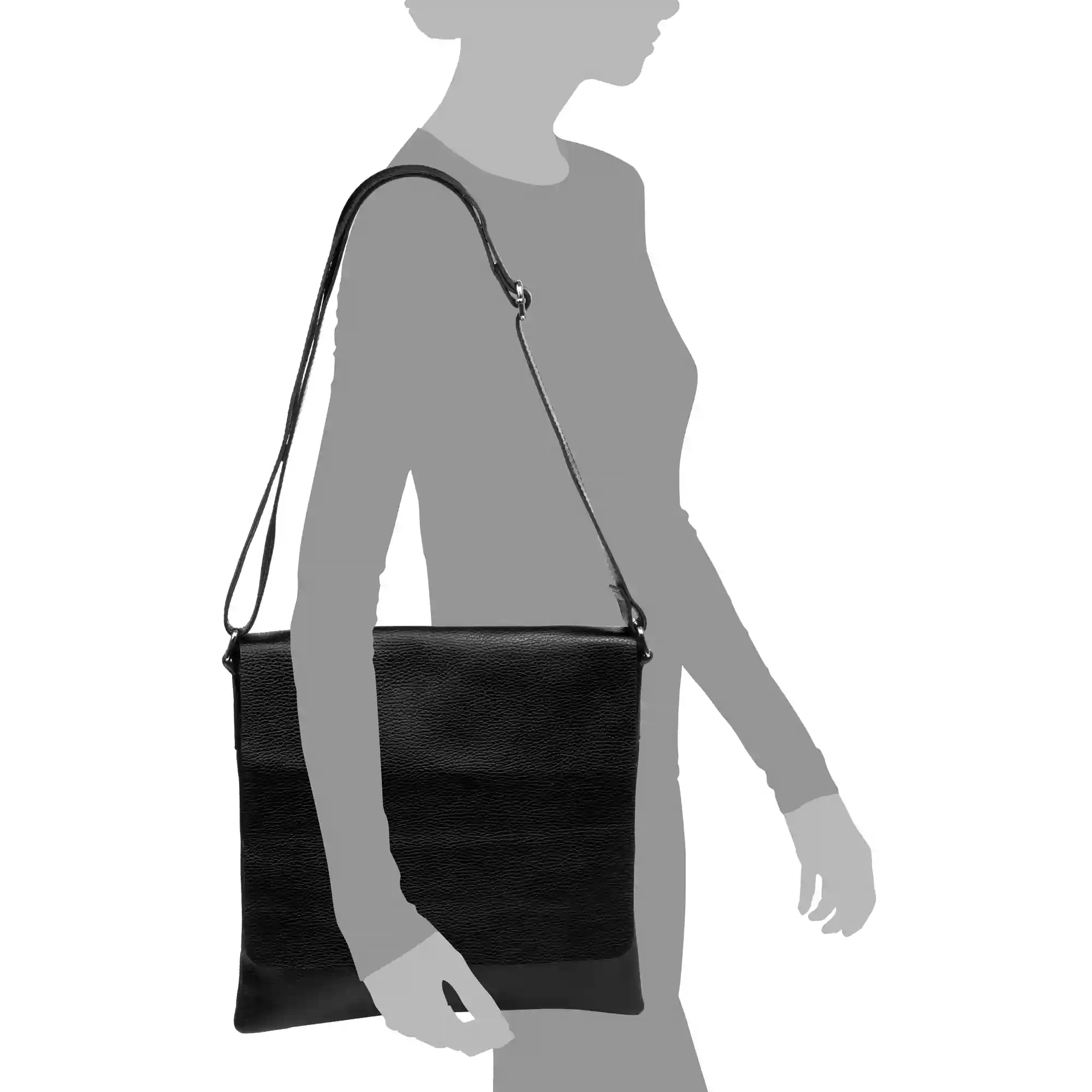 Firenze artegiani Agnadello Bolso Messenger Mujer. Piel auténtica Dollaro Descuento