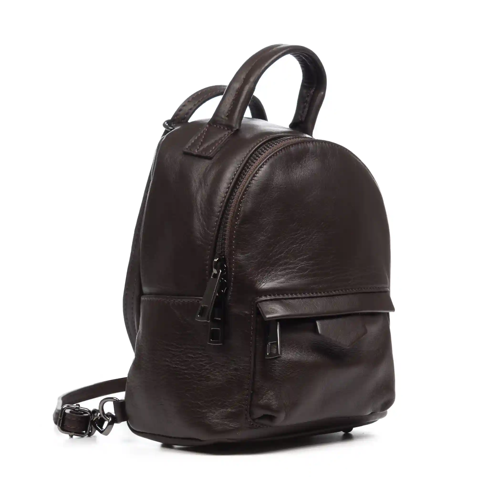 Firenze artegiani Aradeo bolso mochila mujer. Piel auténtica acabado Sauvage Liquidación