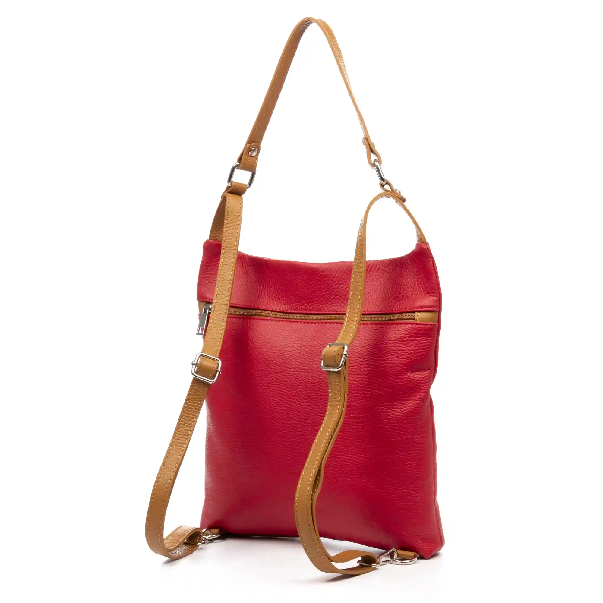 Firenze artegiani Alto bolso mochila y bolso de hombro mujer. Piel auténtica Dollaro Rebajas online