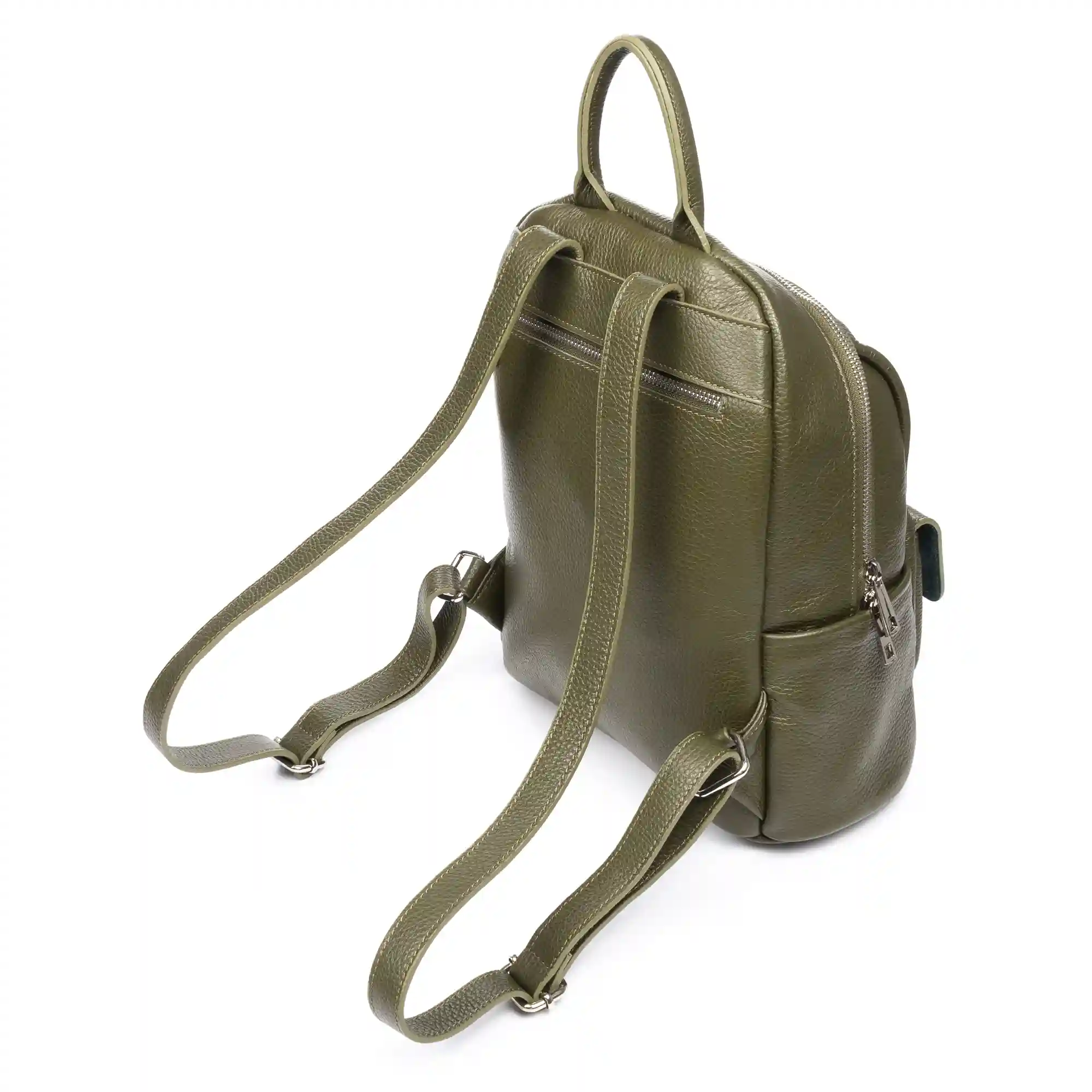 Firenze artegiani Albignasego bolso mochila de mujer. Piel auténtica acabado Dollaro Oferta especial