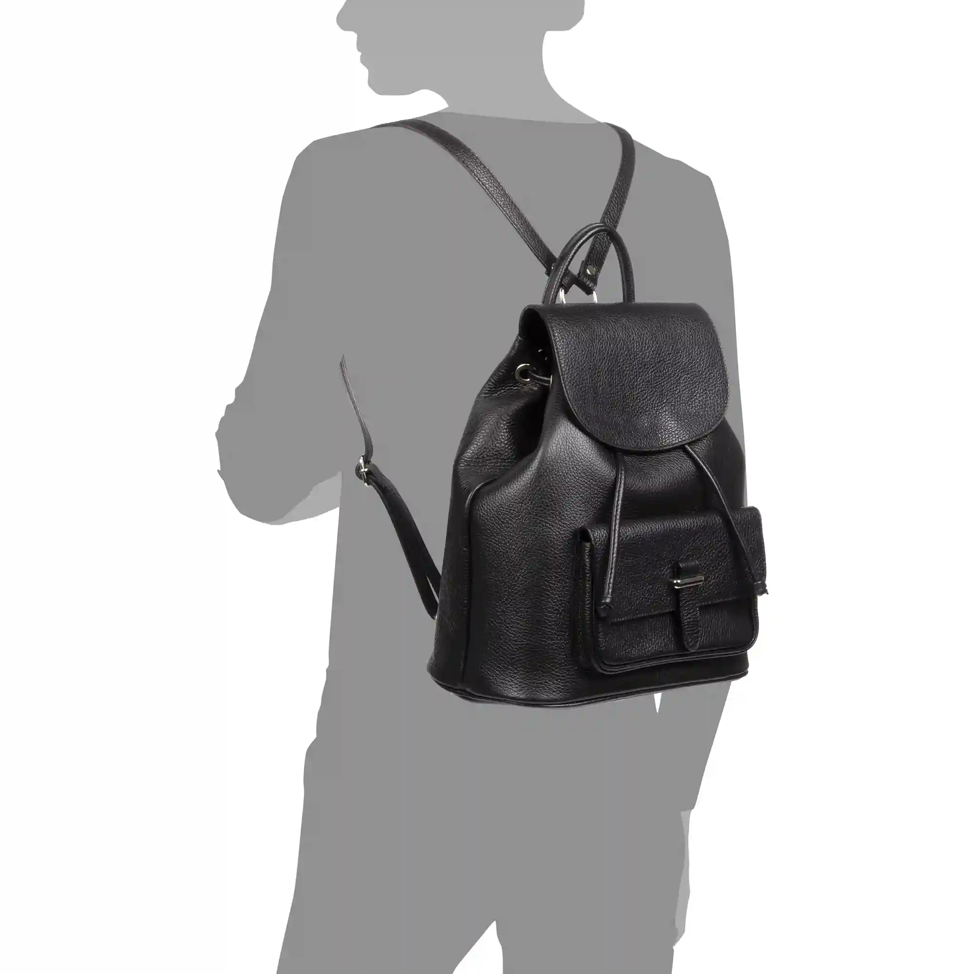 Firenze artegiani Albiense bolso mochila de mujer. Piel auténtica acabado Dollaro Envío gratis