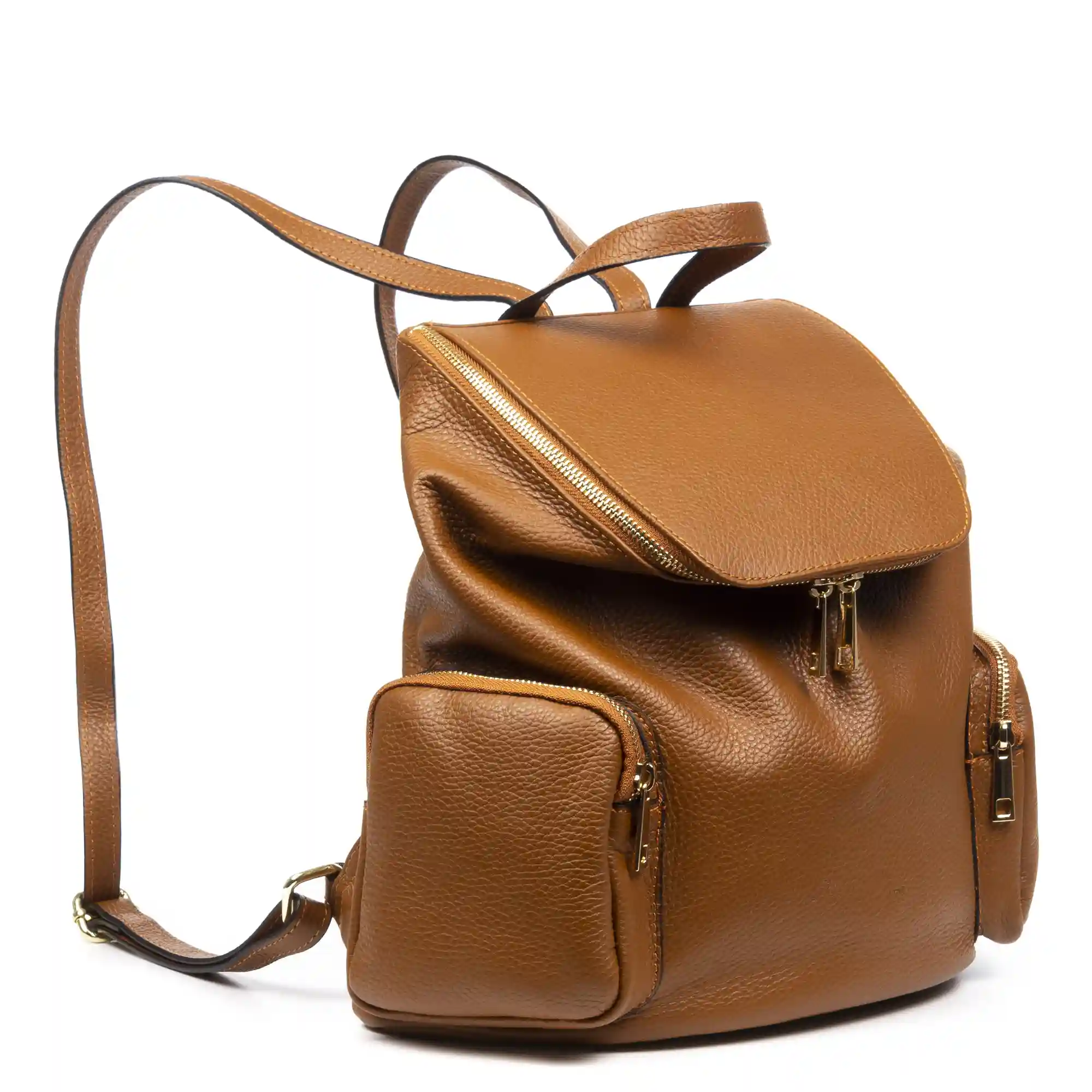 Firenze artegiani Agnosine Bolso Mochila mujer. Piel auténtica Dollaro Últimos 3 días