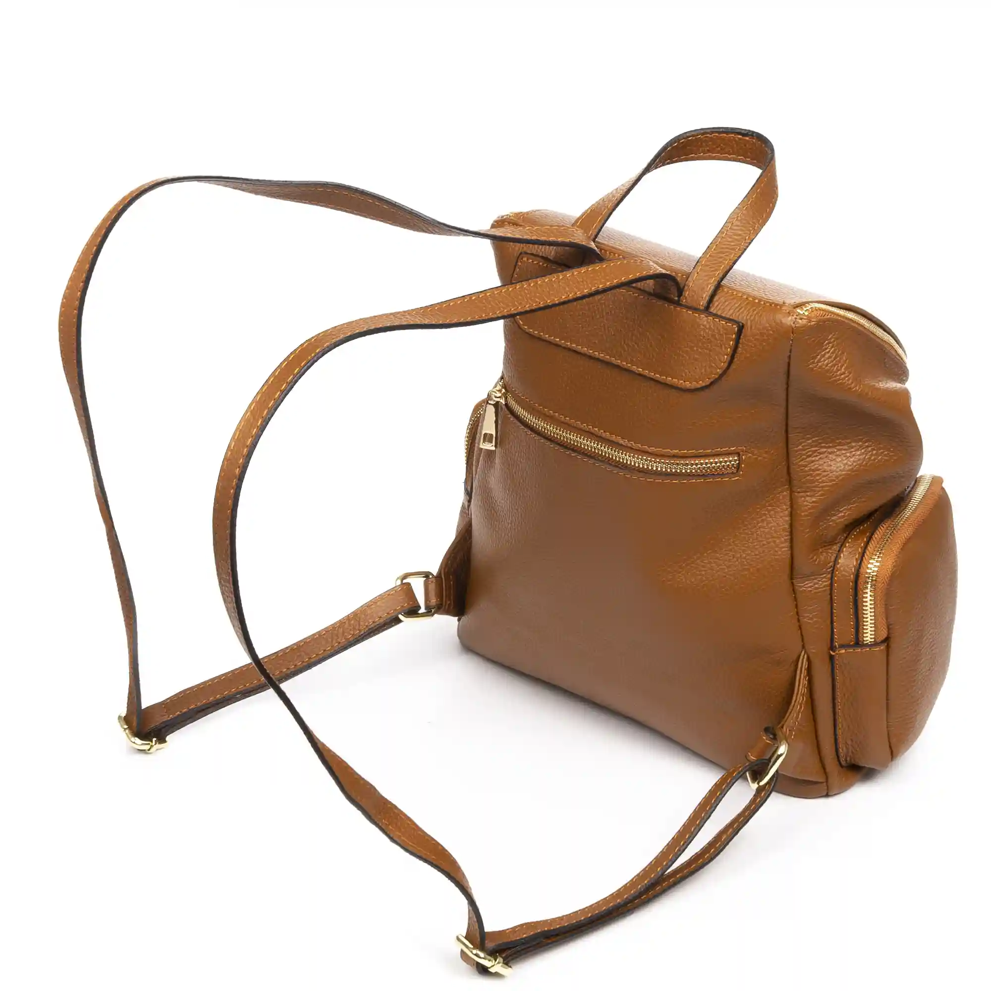 Firenze artegiani Agnosine Bolso Mochila mujer. Piel auténtica Dollaro Últimos 3 días
