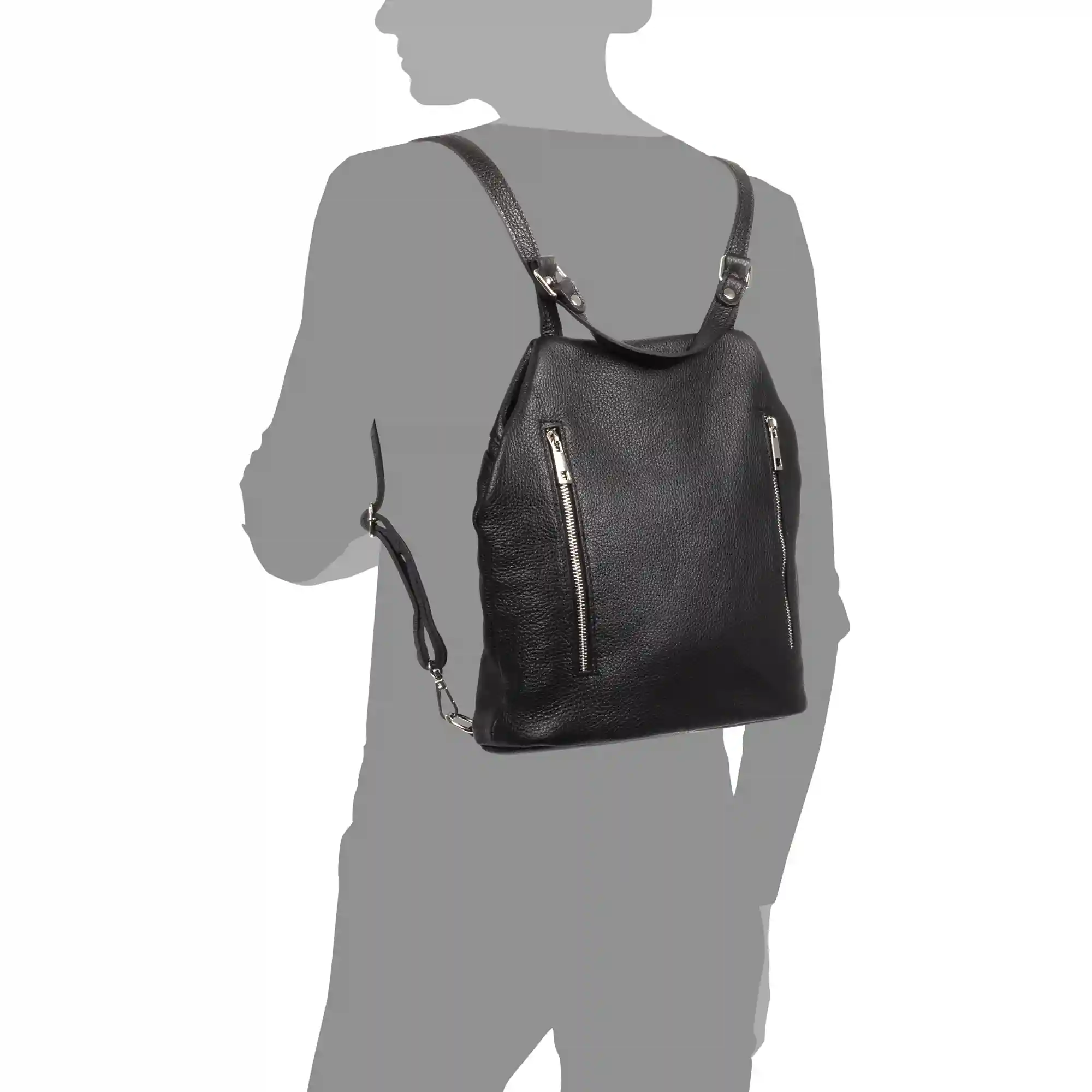 Firenze artegiani Acquaformosa Bolso Mochila Piel Auténtica Dollaro Precio de fábrica