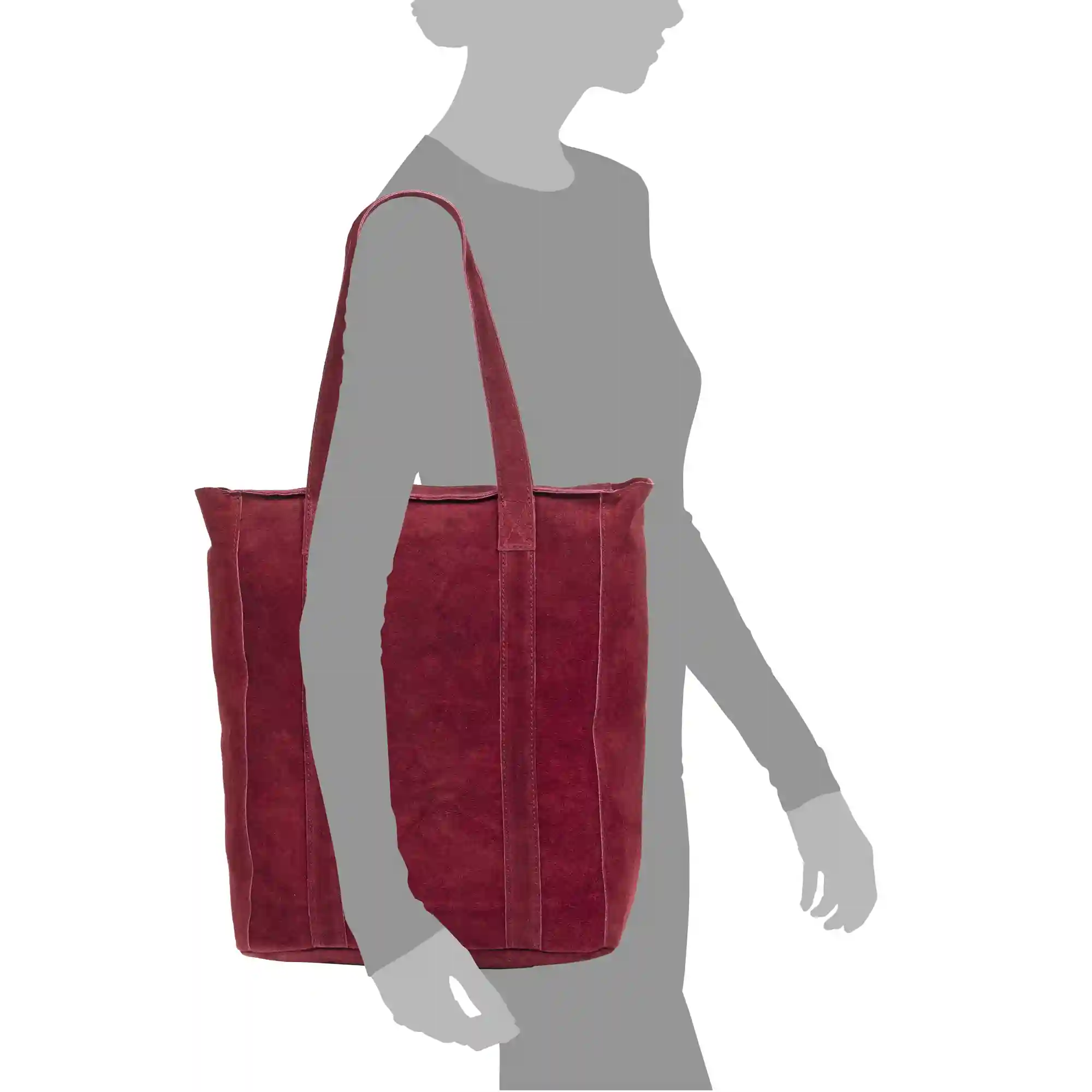 Firenze artegiani Albagiara Bolso Shopper mujer. Piel auténtica Gamuza Descuentos del mes