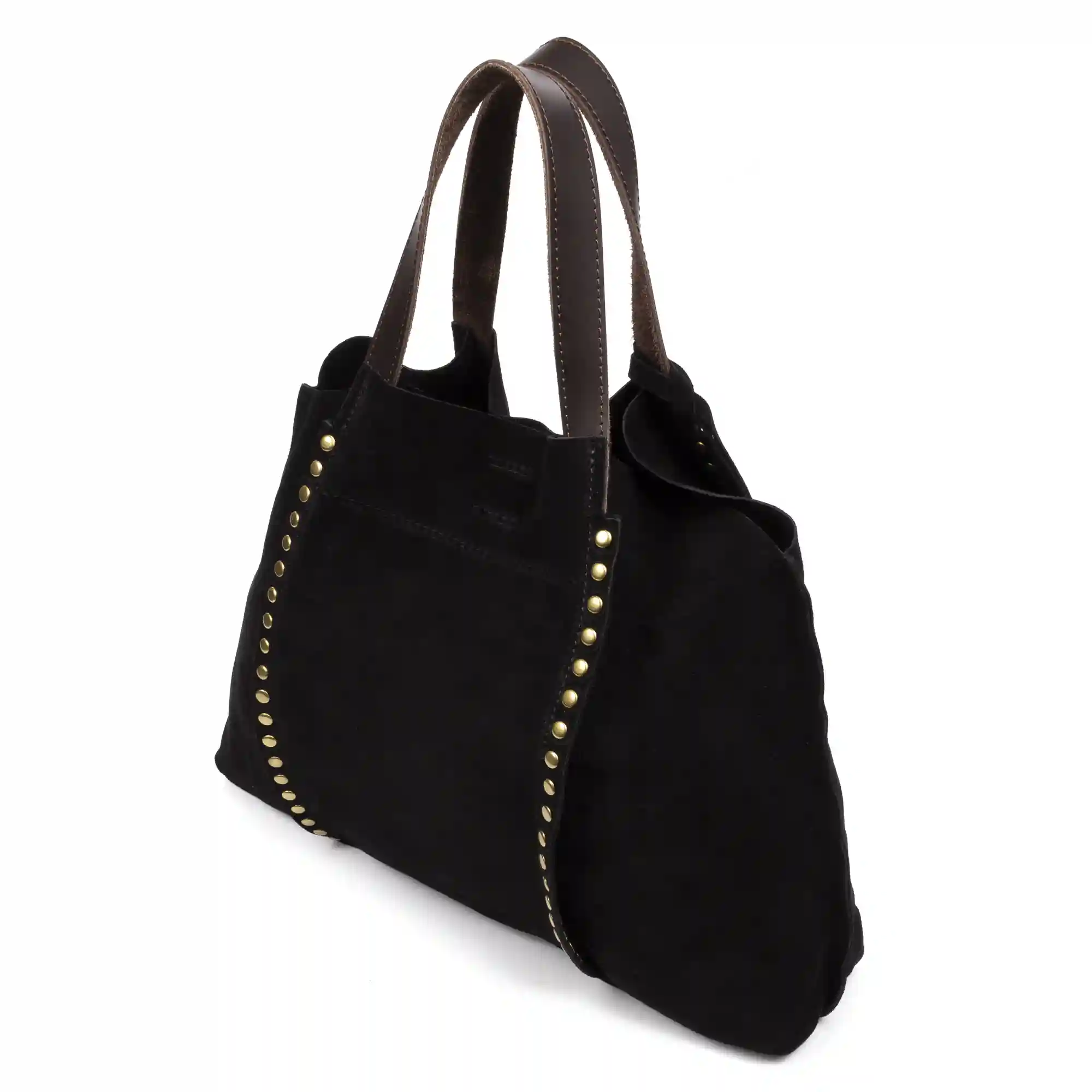 Firenze artegiani Airola Bolso Shopper mujer. Tejido Gamuza sin acabado Última moda