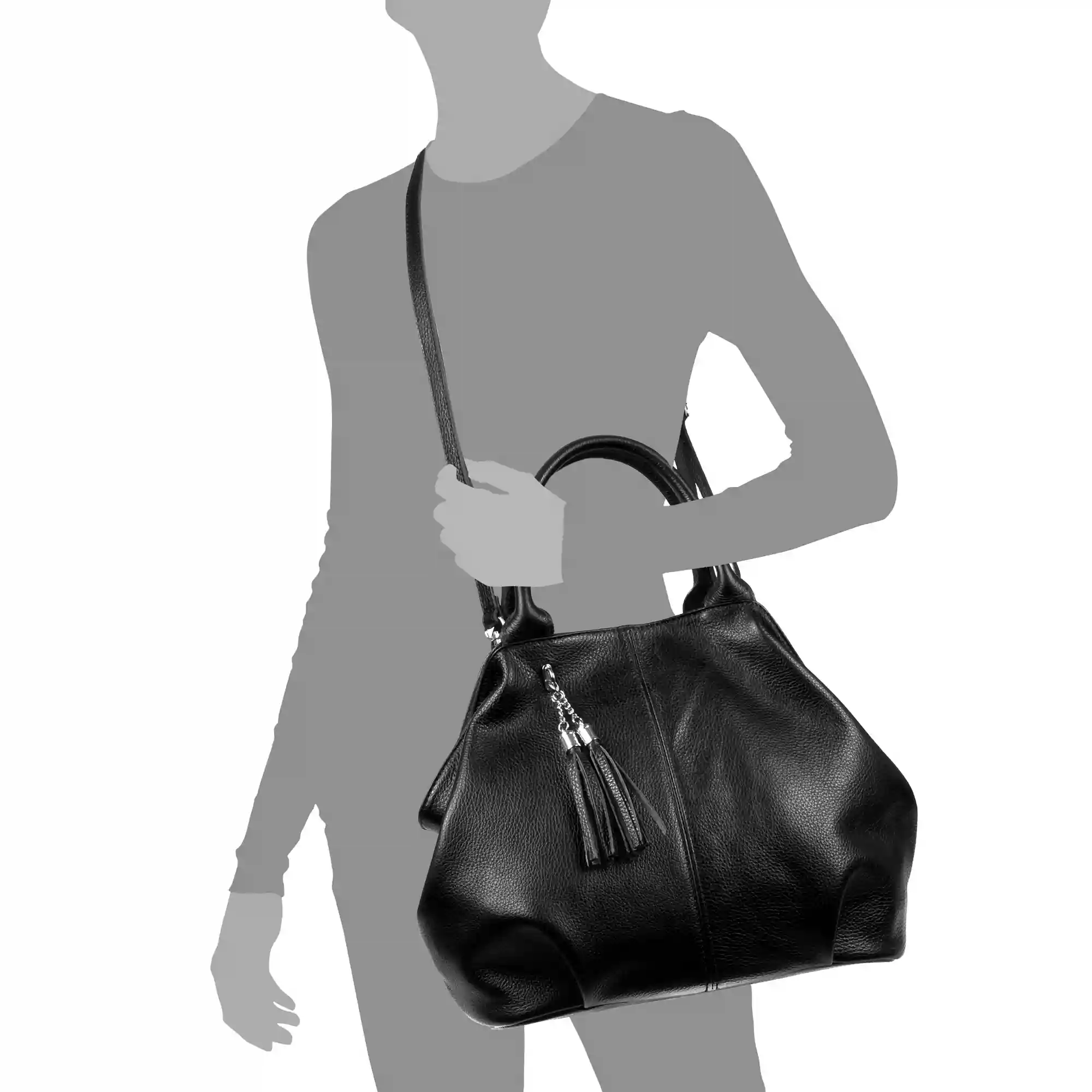 Firenze artegiani Zenobia Bolso Shopper Mujer.Piel auténtica Dollaro Rebajas de fin de temporada