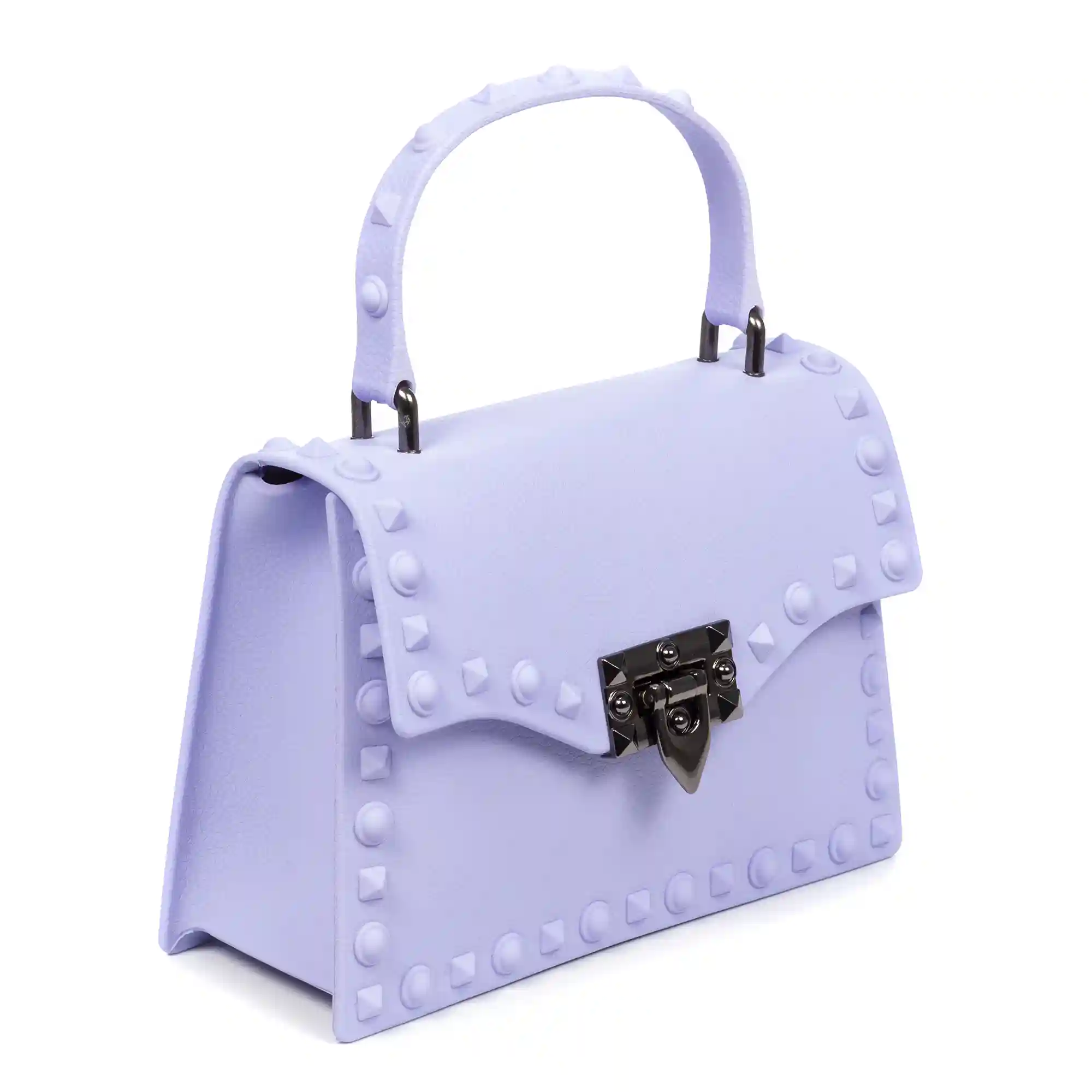 Firenze artegiani Villamaina bolso tote mini de pvc con grabado tachuelas. Cierre diseño esxclusivo En línea