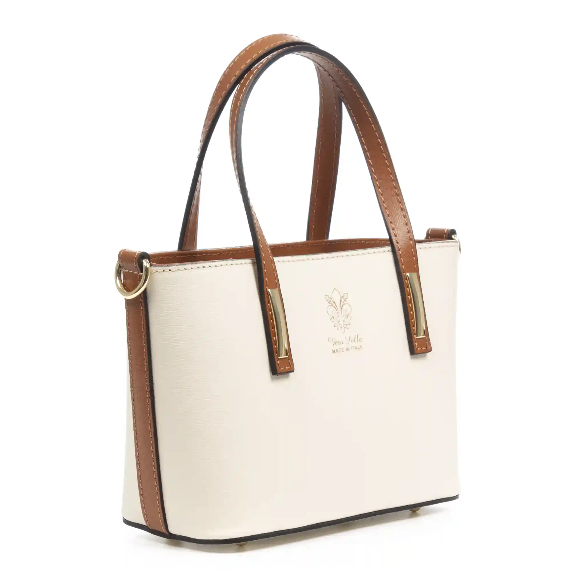 Firenze artegiani Argenta bolso tote compacto mujer. Piel auténtica Saffiano Venta caliente