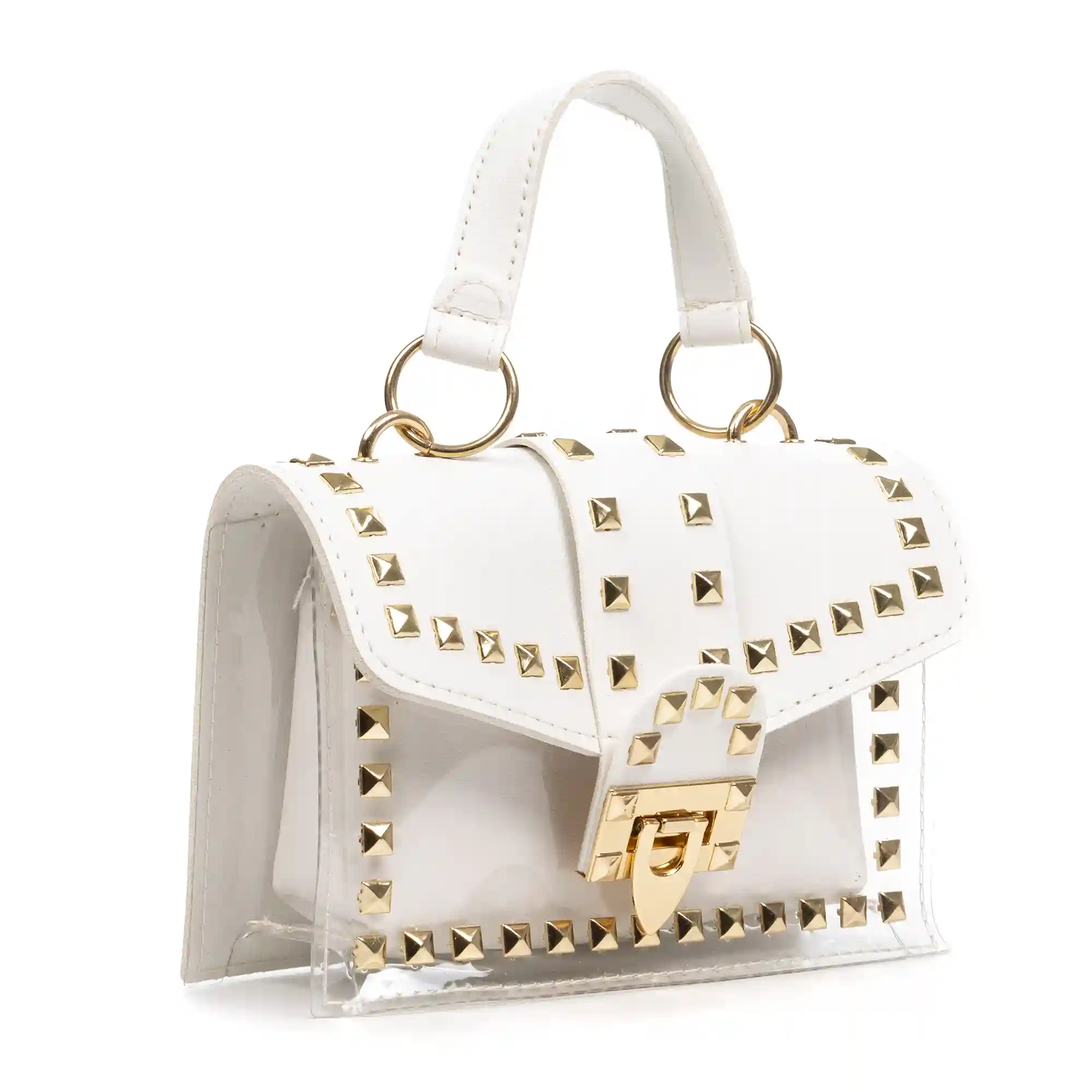 Firenze artegiani Zelbio bolso bandolera tote mini de PVC transparente y piel sintética Gran oferta