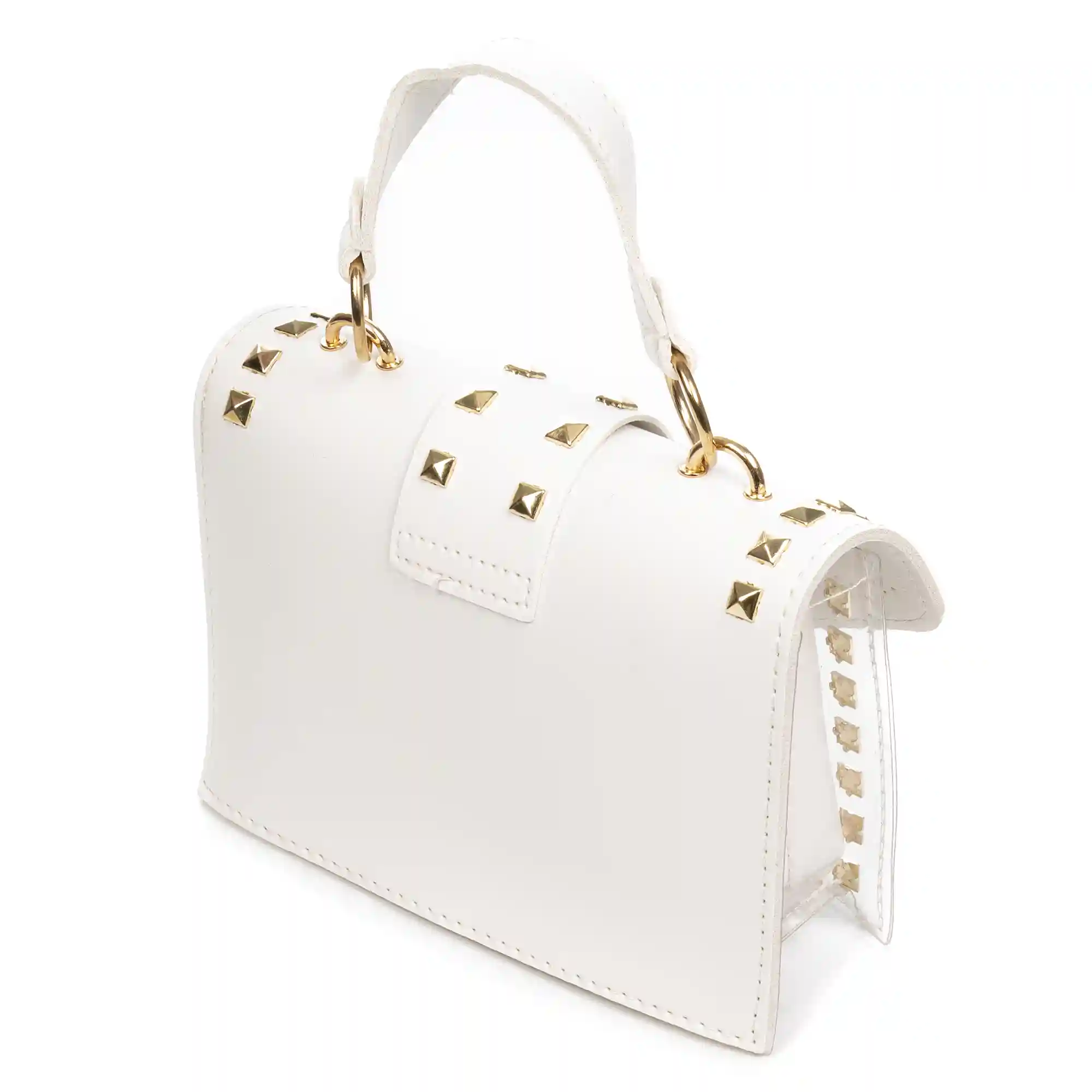 Firenze artegiani Zelbio bolso bandolera tote mini de PVC transparente y piel sintética Gran oferta