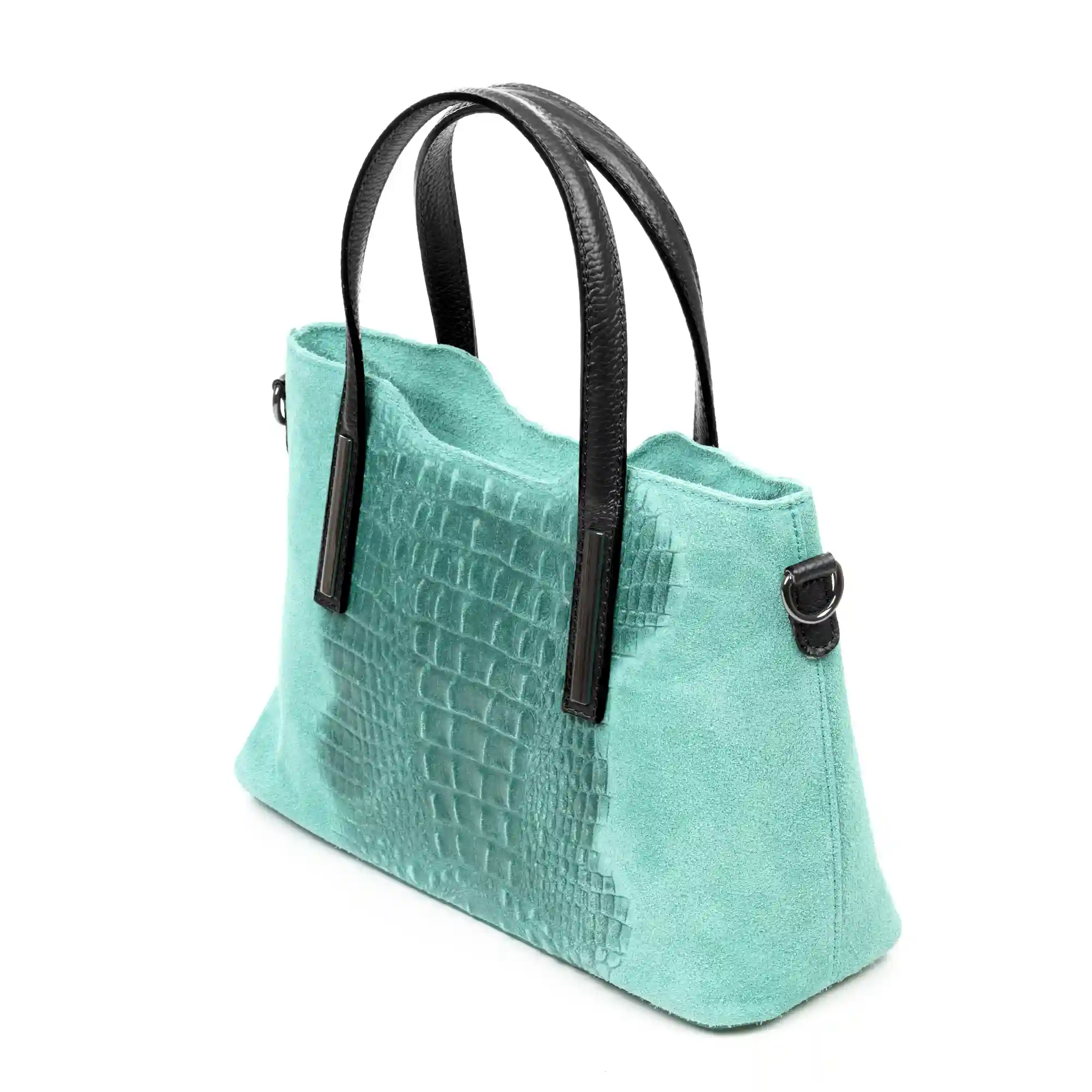 Firenze artegiani Fiesole bolso tote Mujer. Piel auténtica Gamuza Grabado Cocodrilo Los más vendidos
