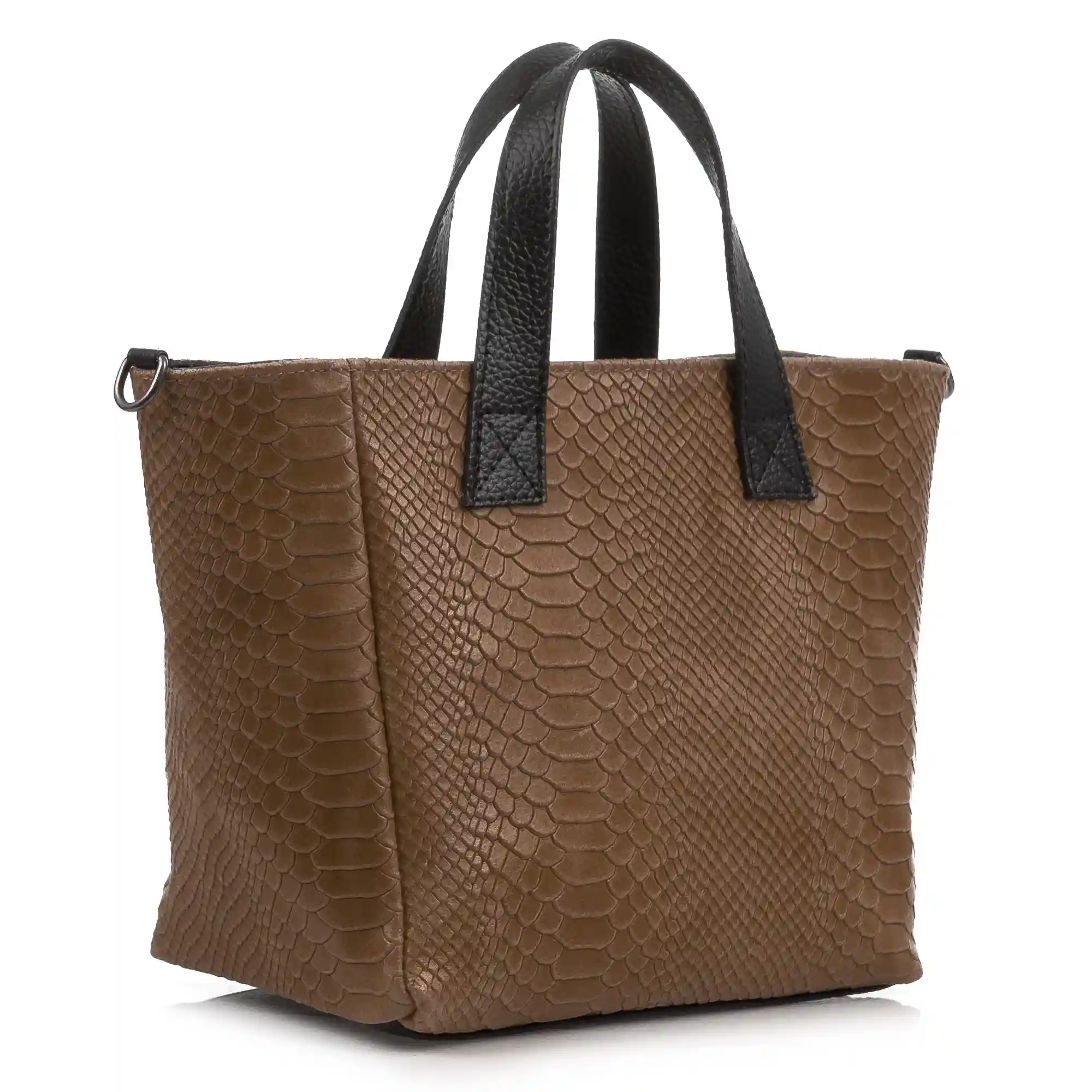 Firenze artegiani Cassandra bolso tote mujer. Piel auténtica Gamuza grabado serpiente Ventas relámpago
