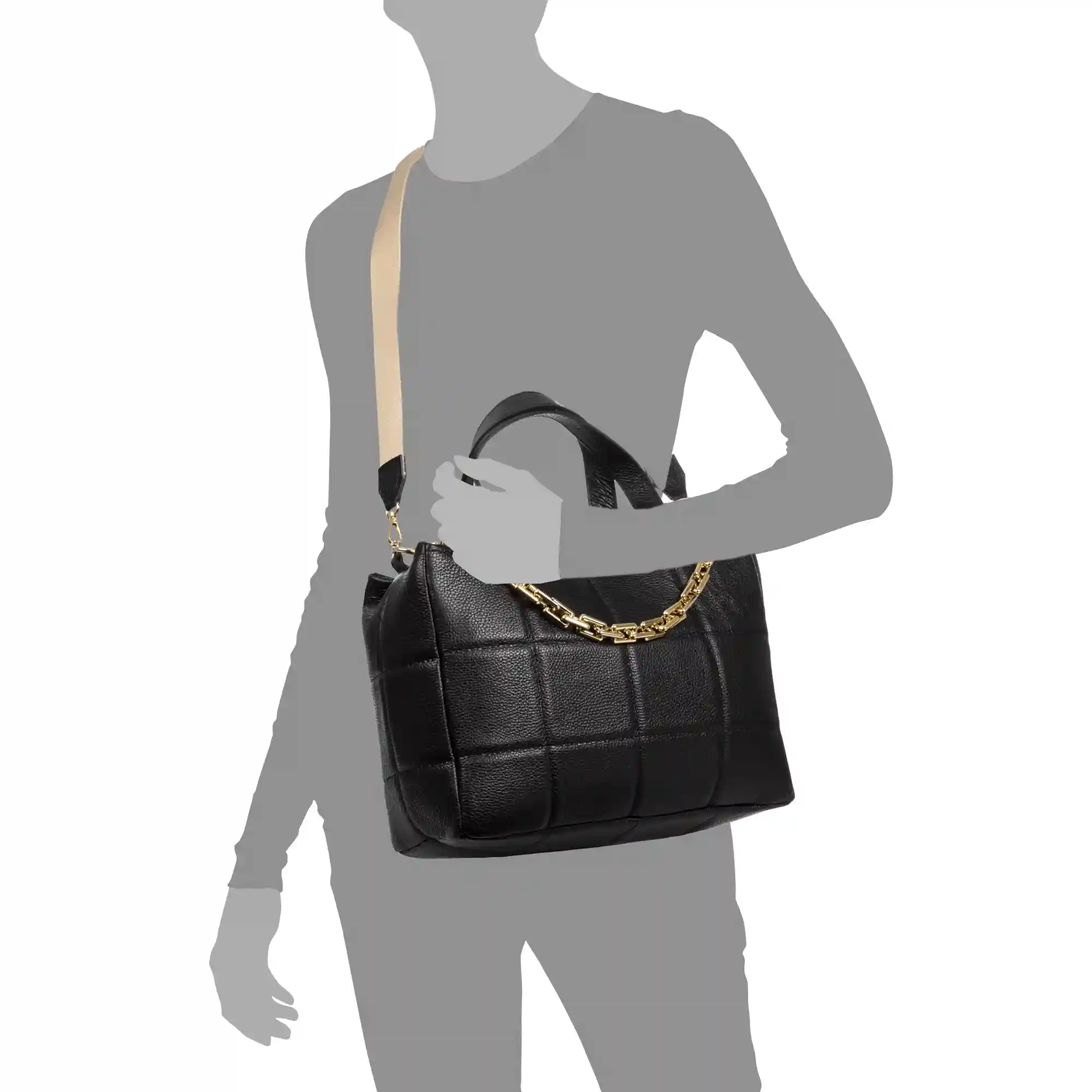 Firenze artegiani Anzi bolso Tote mujer. Piel auténtica acabado Dollaro Descuento