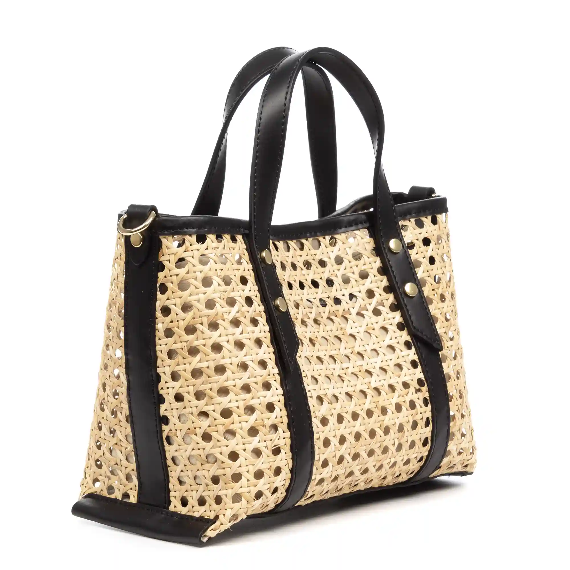 Firenze artegiani Apollosa bolso Tote mujer. Piel auténtica combinada con cáñamo Tienda