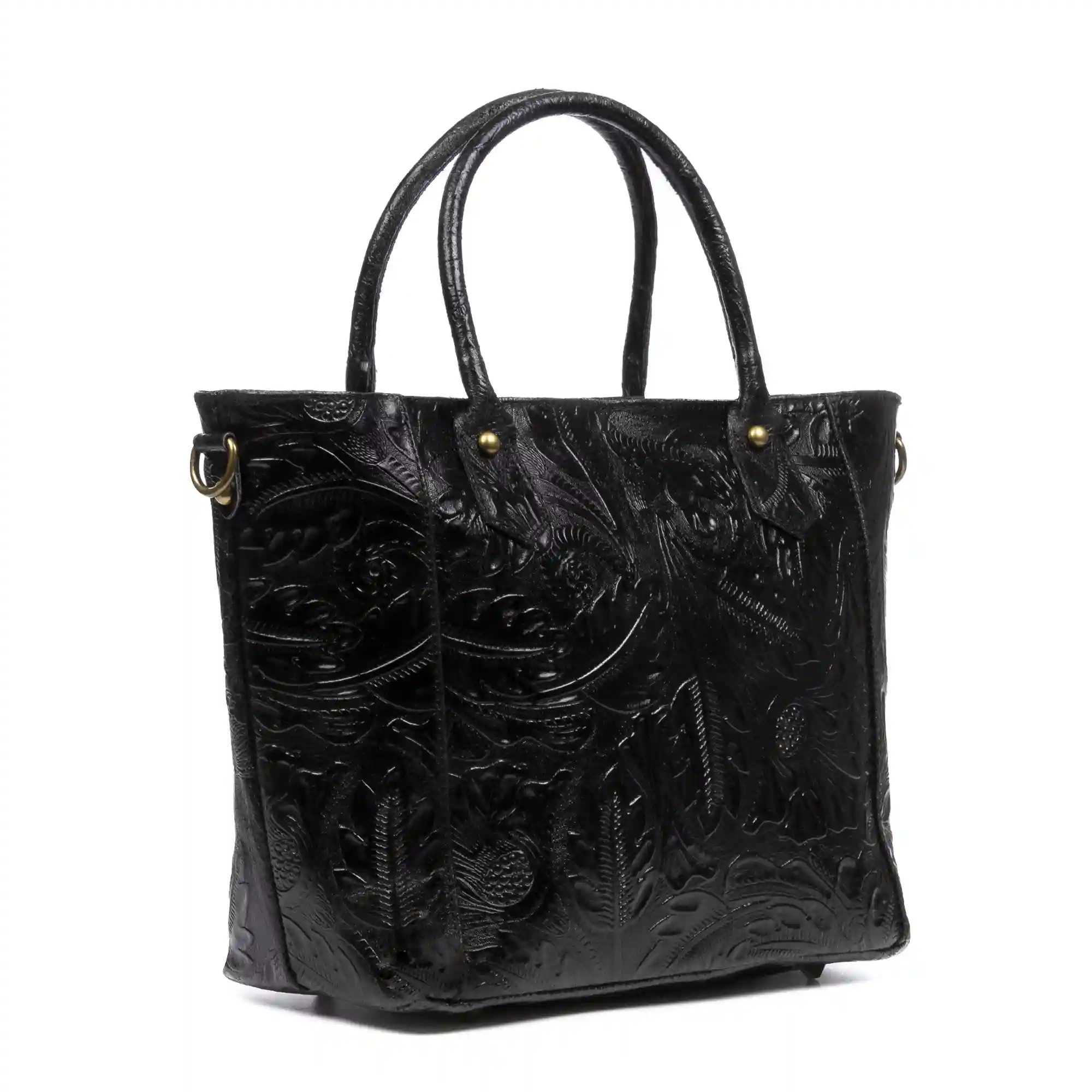 Firenze artegiani Donna Bolso tote Mujer. Piel auténtica Gamuza Grabado Arabesco Mejor oferta
