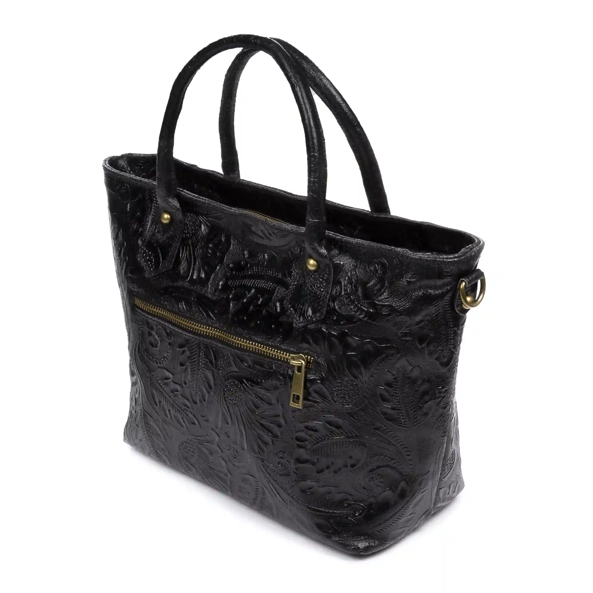 Firenze artegiani Donna Bolso tote Mujer. Piel auténtica Gamuza Grabado Arabesco Mejor oferta