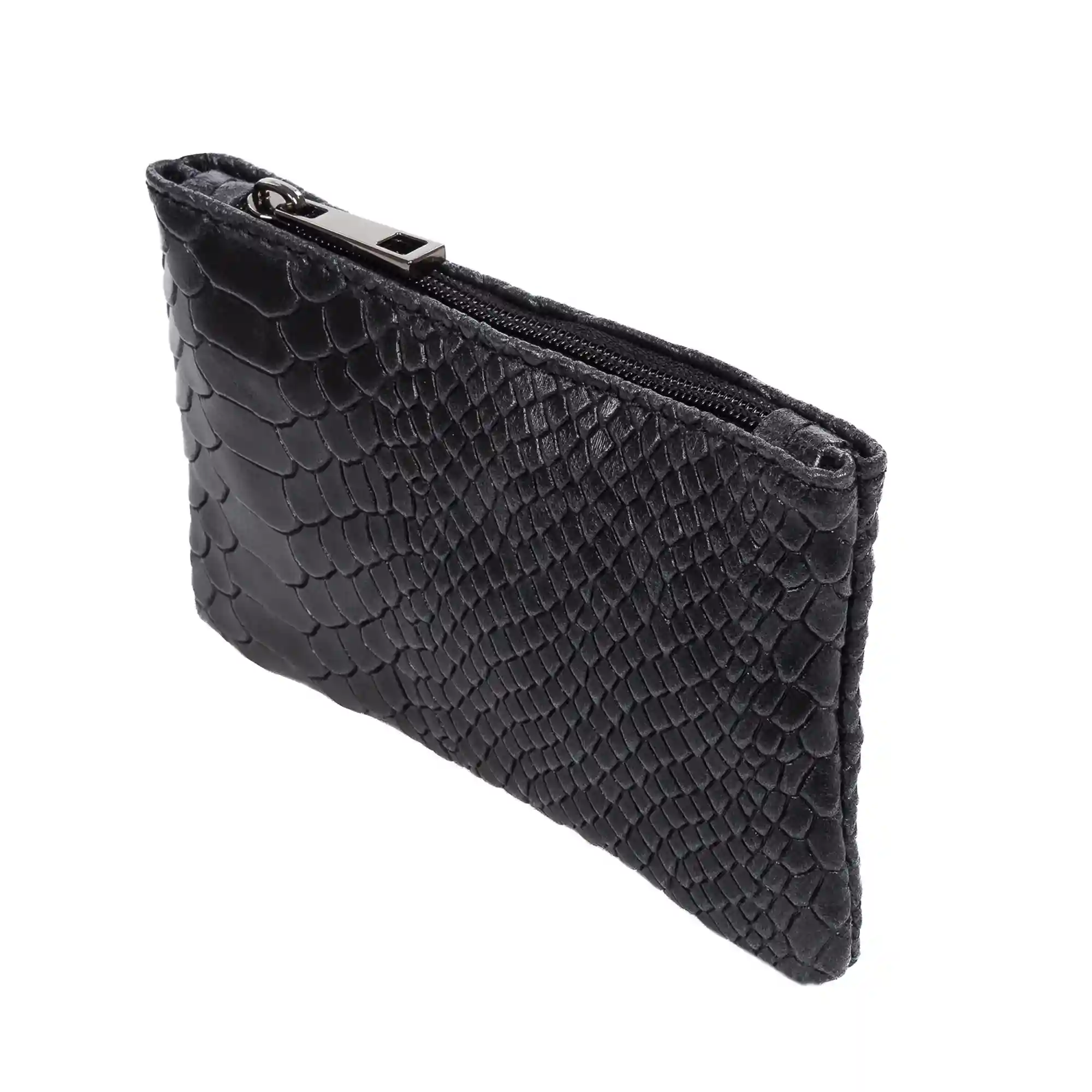 Firenze artegiani Seconda Cartera Mujer Mujer.Piel auténtica Gamuza Grabado Serpiente Promoción por tiempo limitado