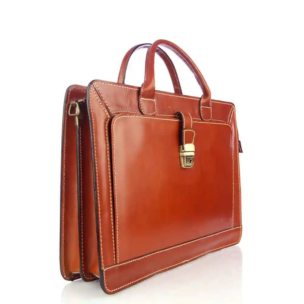 Firenze artegiani Paratico Maletin Unisex.Piel auténtica Vaqueta Ahorra y exporta