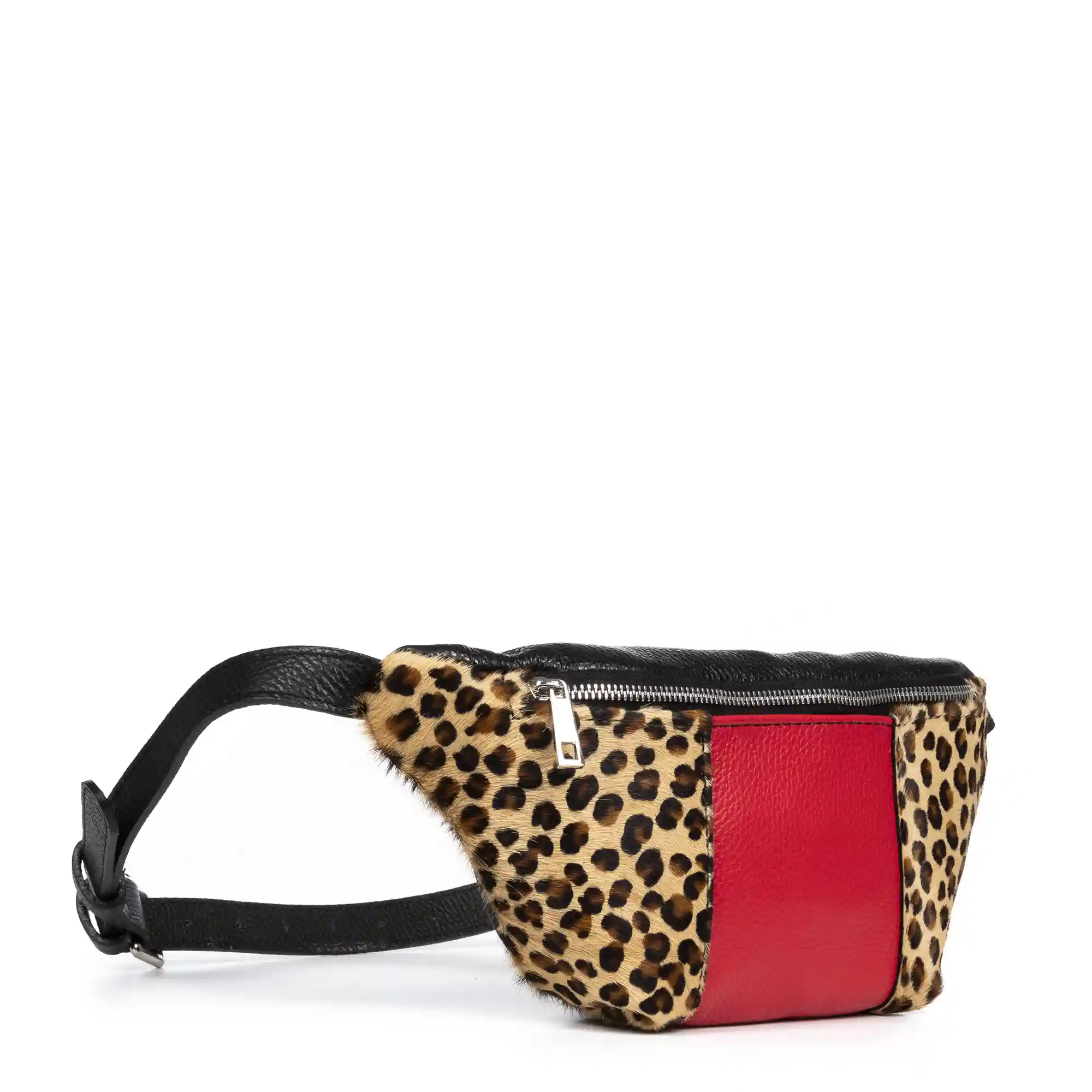Firenze artegiani Arabela Riñonera de moda Unisex.Piel auténtica Cavallino Leopardo pq Dollaro Devoluciones gratuitas