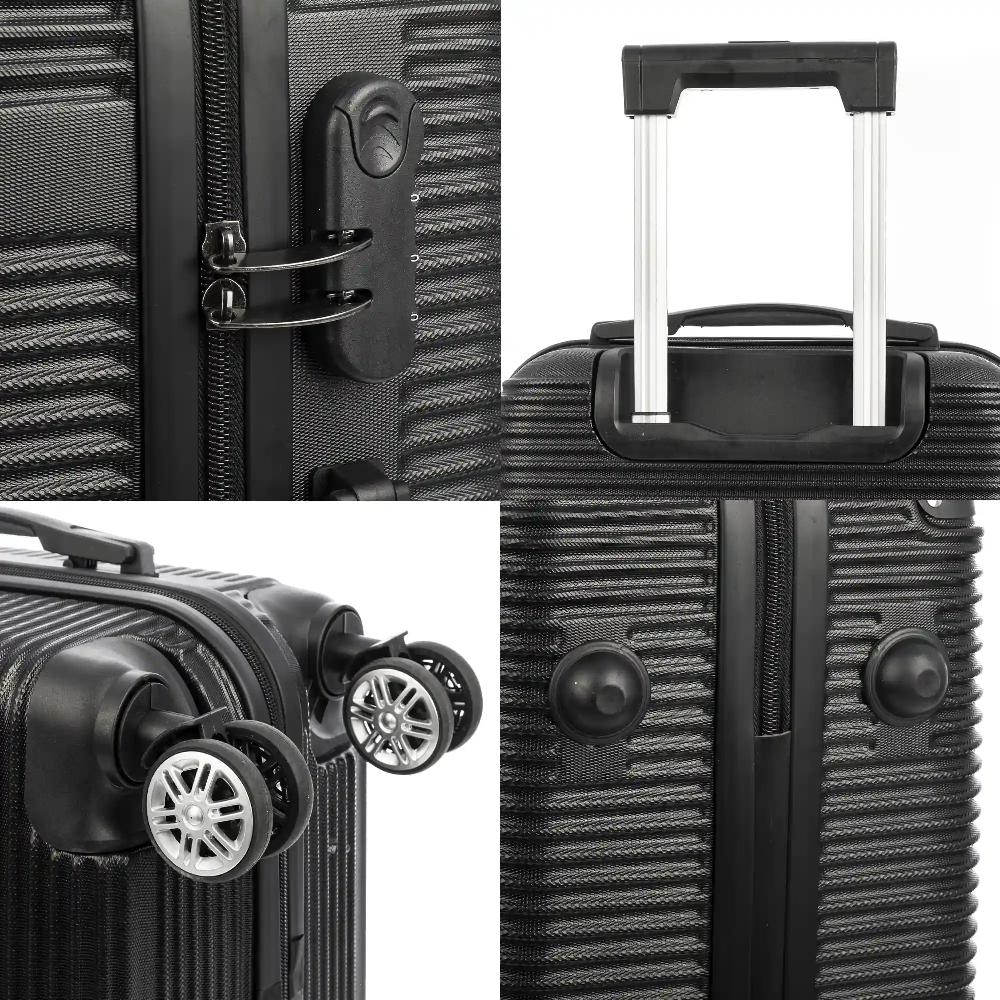 Firenze artegiani Maleta de cabina Trolley en material ligero de ABS de alta resistencia con esquinas reforzadas. Cerradura numérica y 4 ruedas dobles giratorias 360°. 57x36x21 cm Rebajas baratas