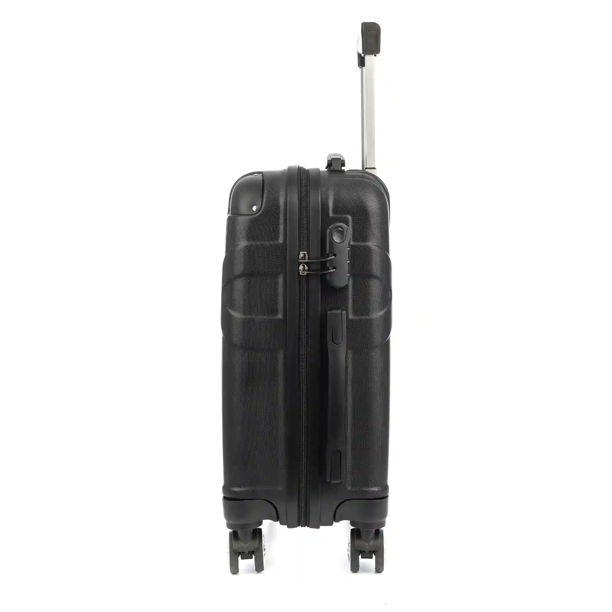 Firenze artegiani Maleta de cabina Trolley en material ligero de ABS de alta resistencia con esquinas reforzadas. Cerradura numérica y 4 ruedas dobles giratorias 360°. 55x36x21 cm Rebajas de fábrica